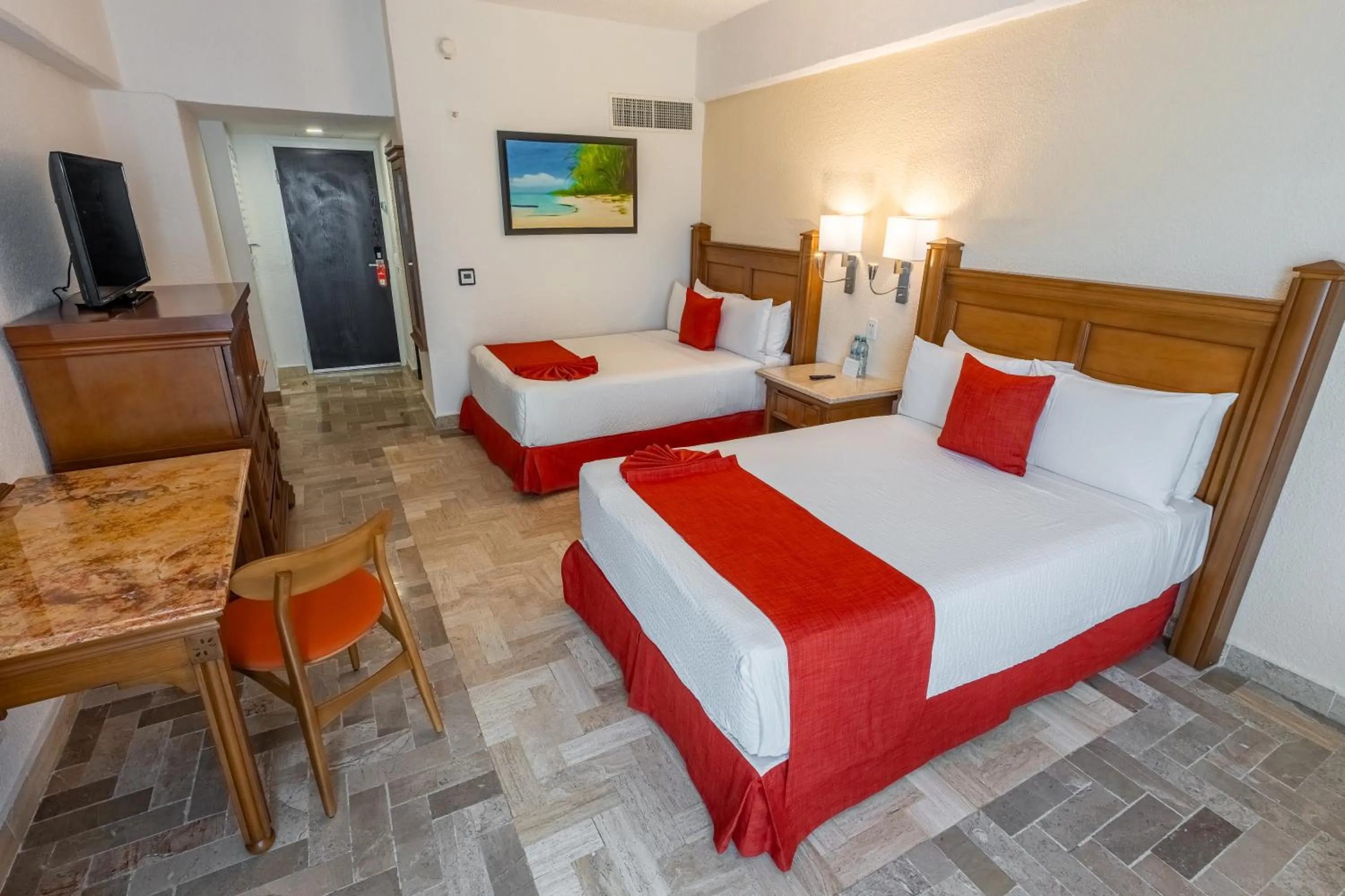 Bed in Copacabana Beach Hotel Acapulco