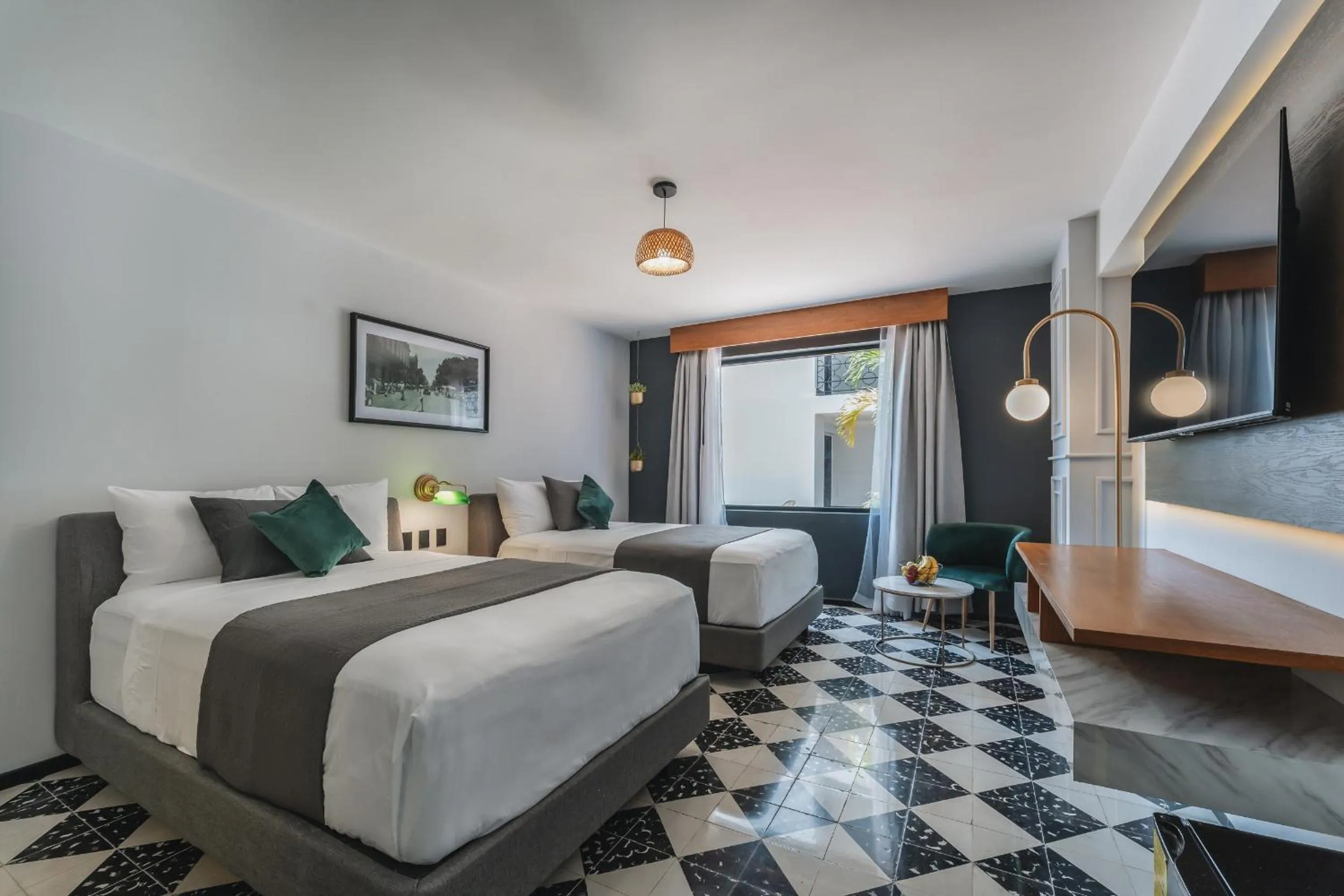 Bed in Gran Hotel Panamericana, Mérida