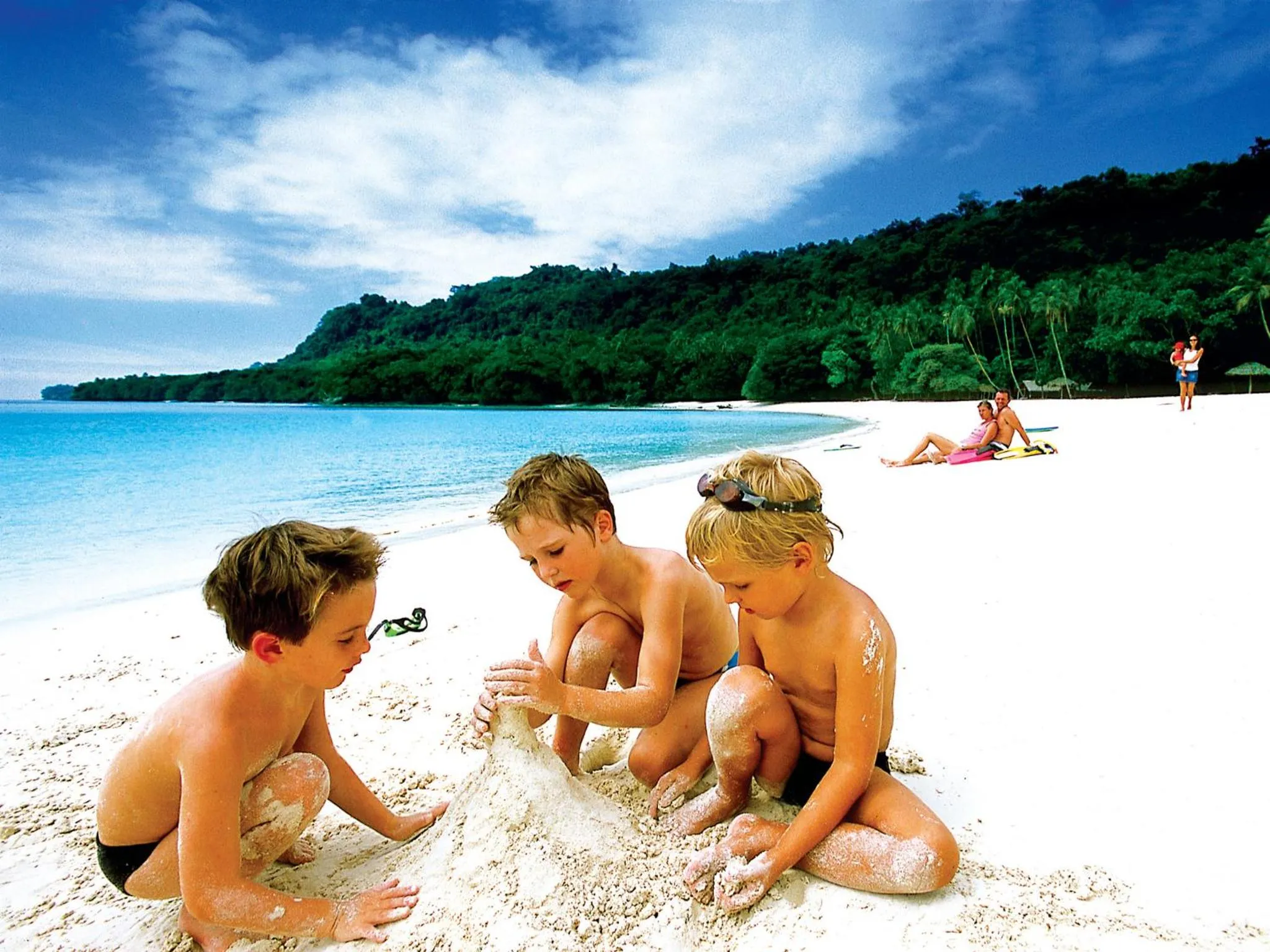 People in Beachfront Resort