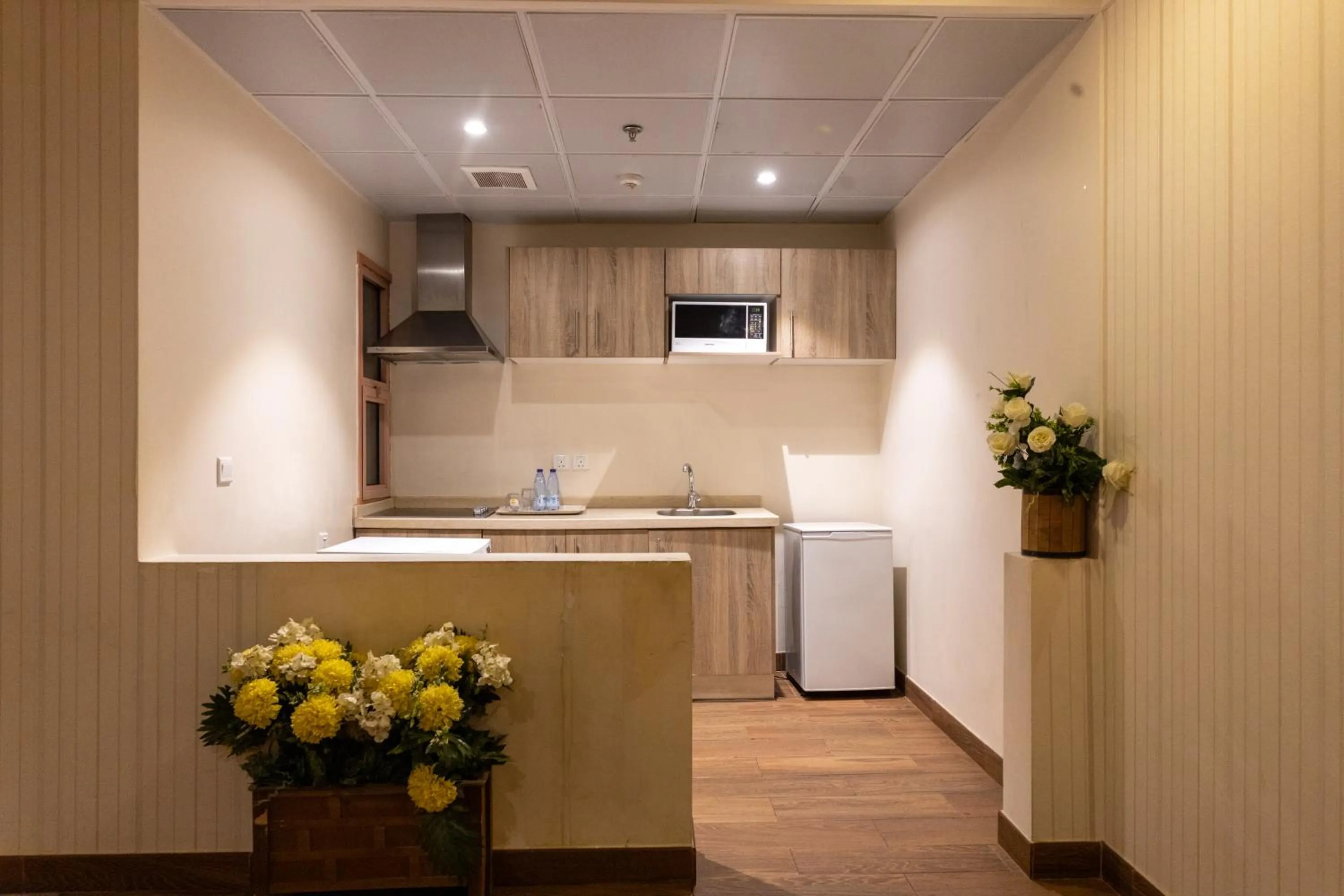 Kitchen or kitchenette in Burj Al Hayat Hotel Suites - Al Olaya