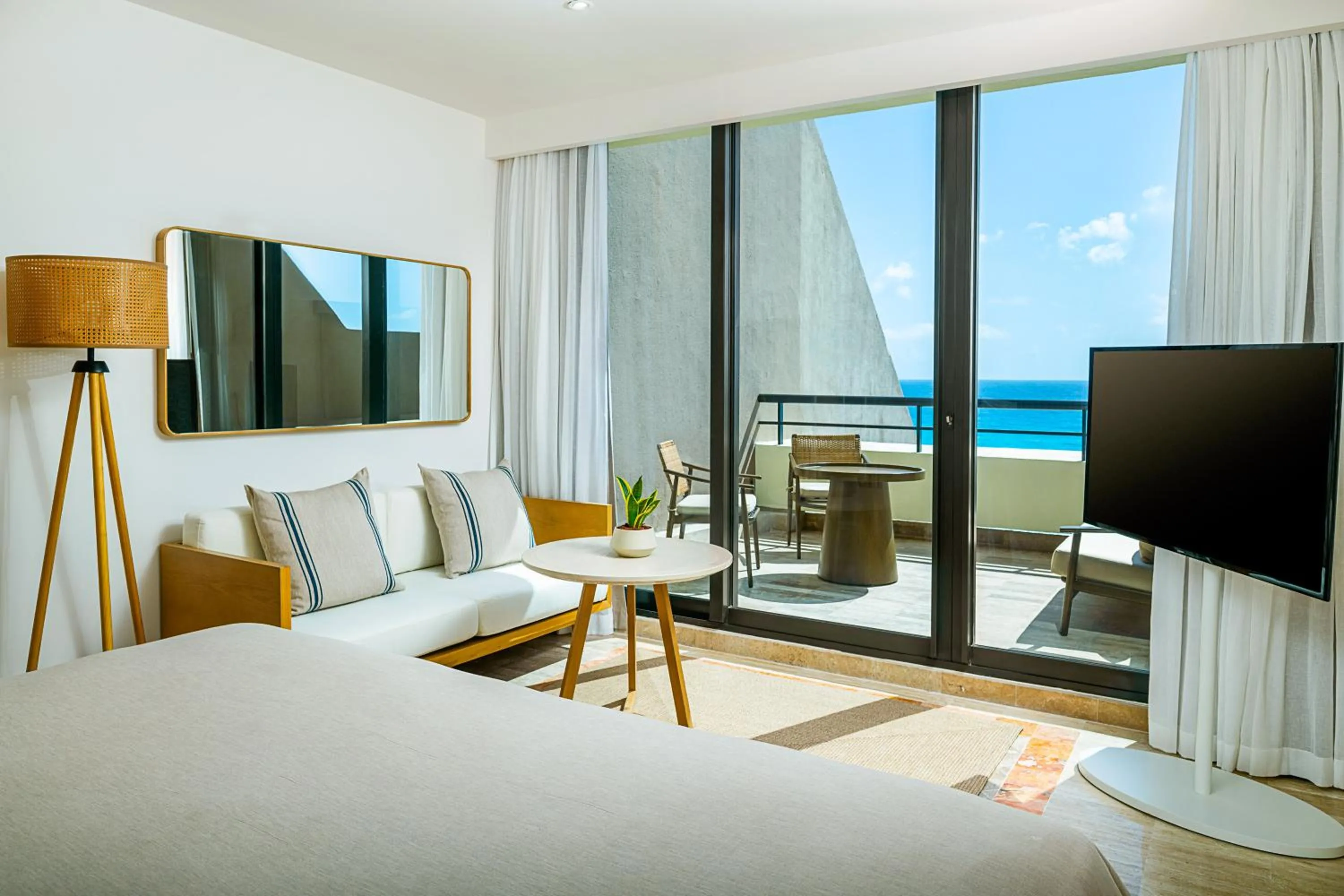 Living room, Bed in Paradisus Cancun All Inclusive - Grand Reopening coming soon