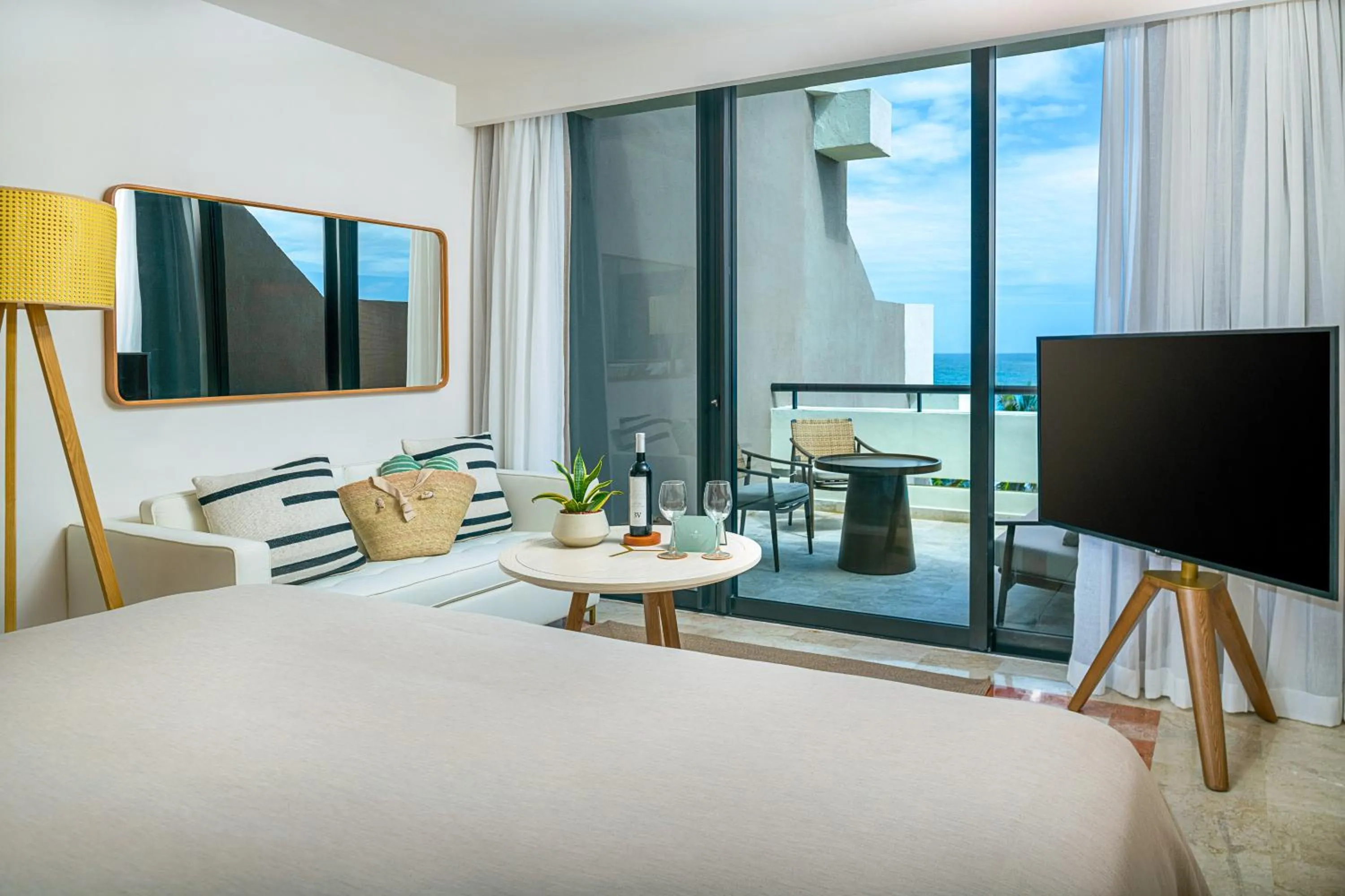 Living room, Bed in Paradisus Cancun All Inclusive - Grand Reopening coming soon