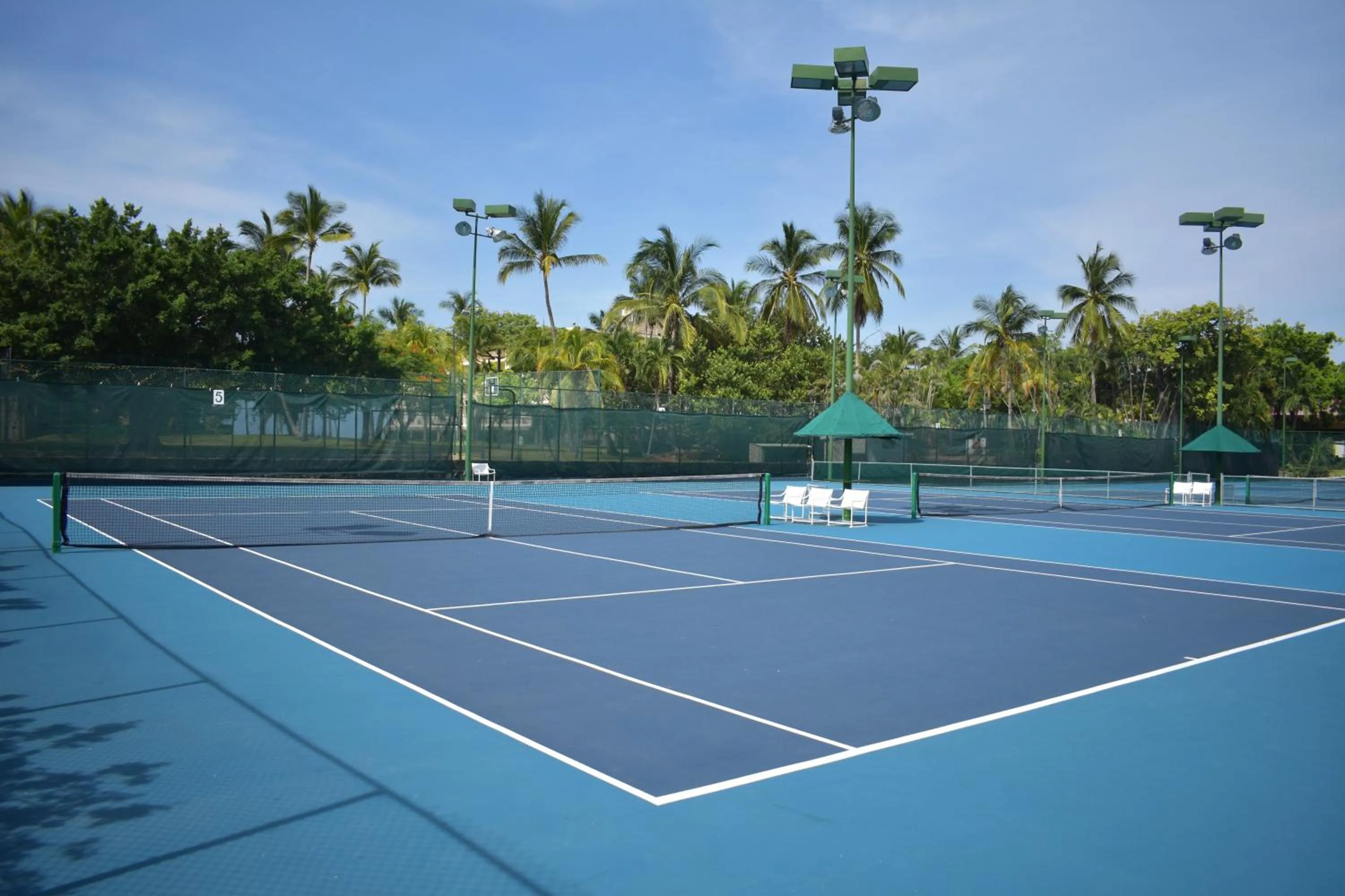 Tennis court in Pierre Mundo Imperial Riviera Diamante Acapulco