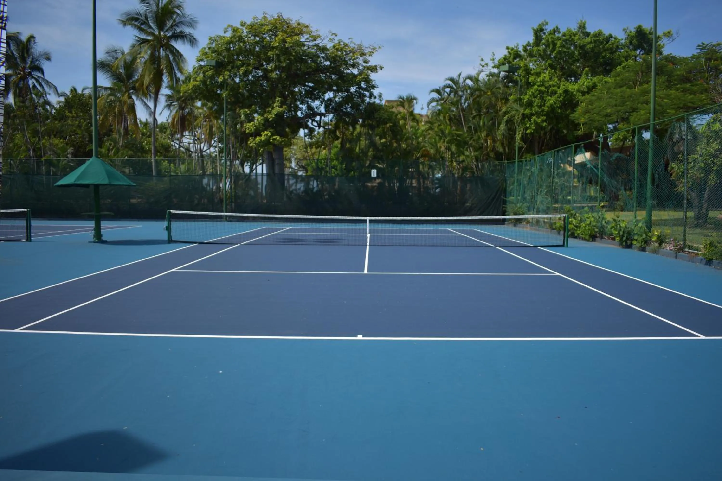 Tennis court in Pierre Mundo Imperial Riviera Diamante Acapulco