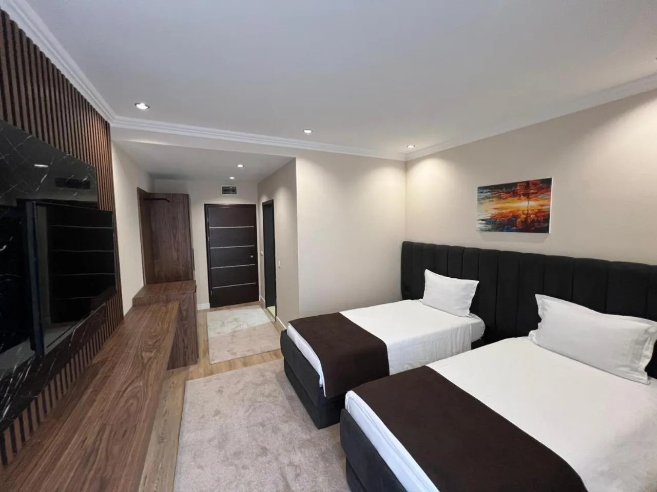 Bed in Hotel Parlament