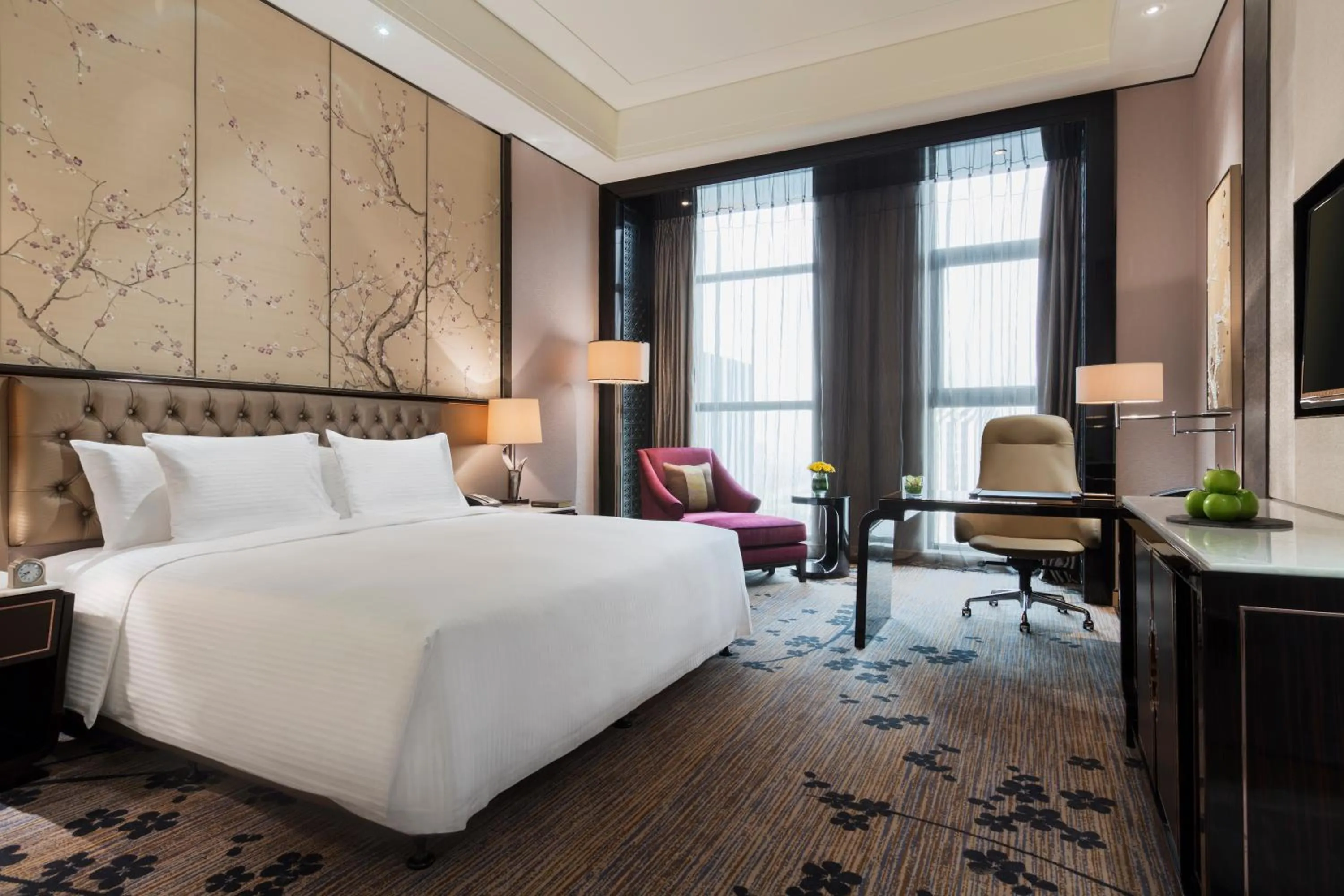 Bedroom, Bed in Wanda Realm Nanjing