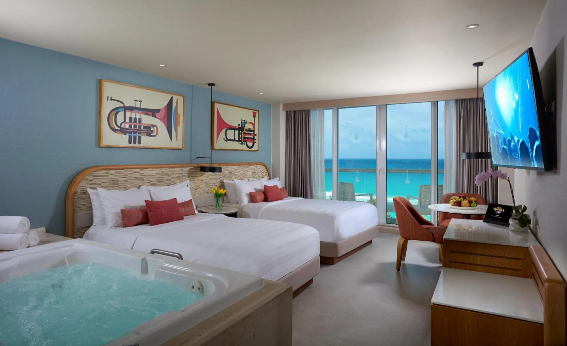 Bedroom, Bed in Hard Rock Hotel Cancun - All Inclusive
