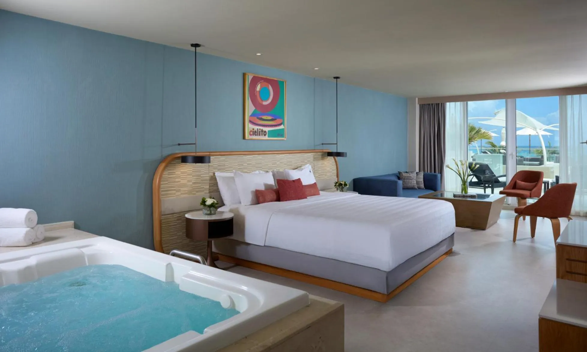 Bedroom, Bed in Hard Rock Hotel Cancun - All Inclusive
