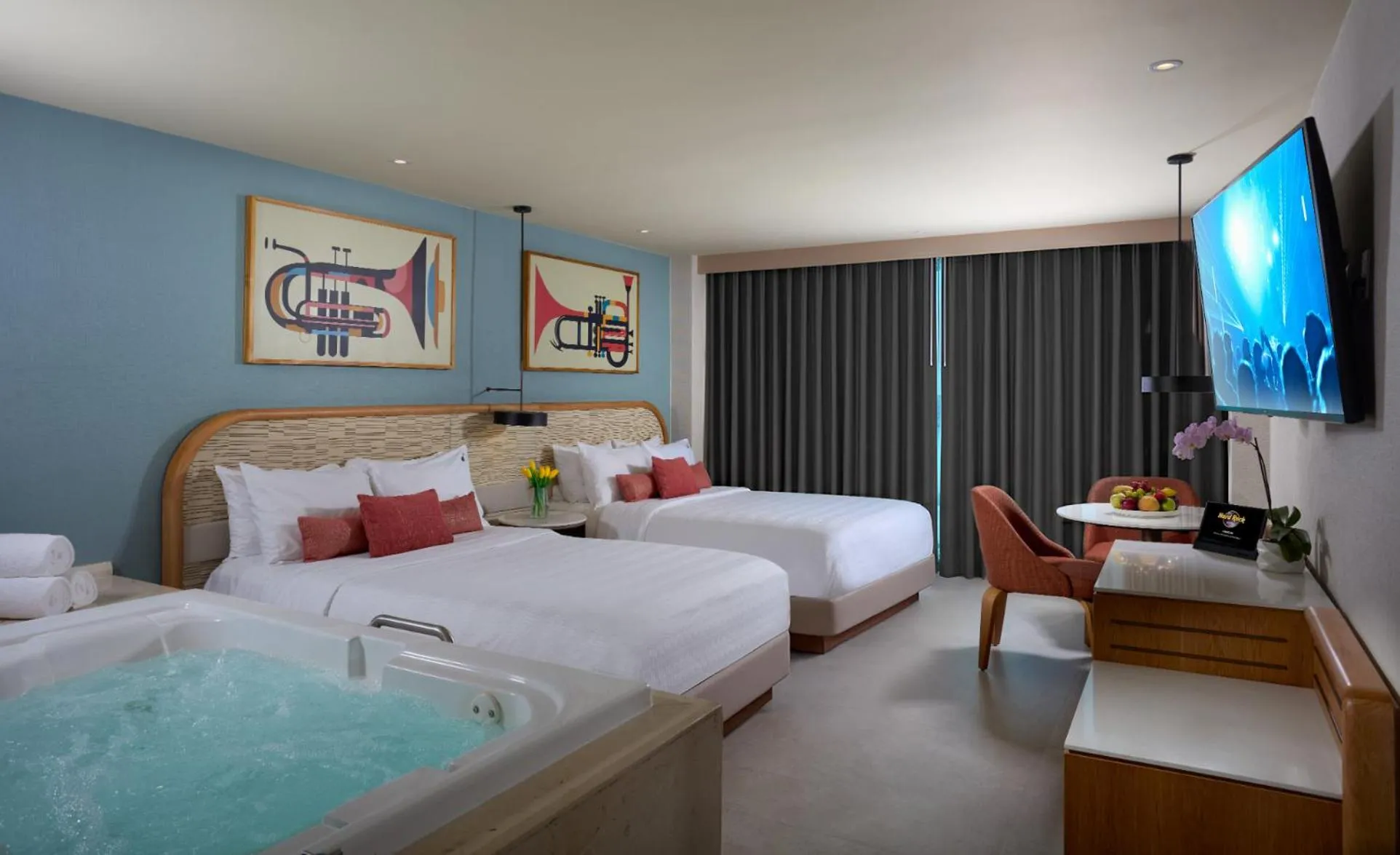 Bedroom, Bed in Hard Rock Hotel Cancun - All Inclusive