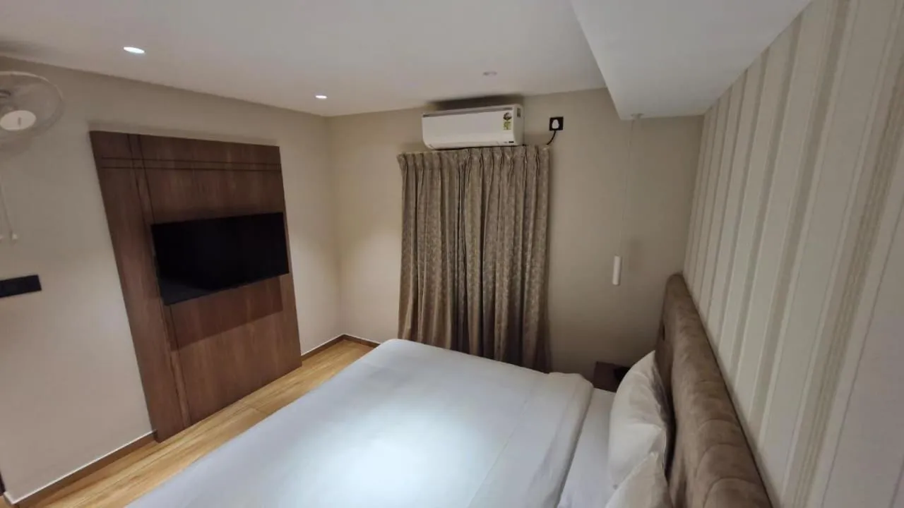 Bed in Muziris Manor Residency