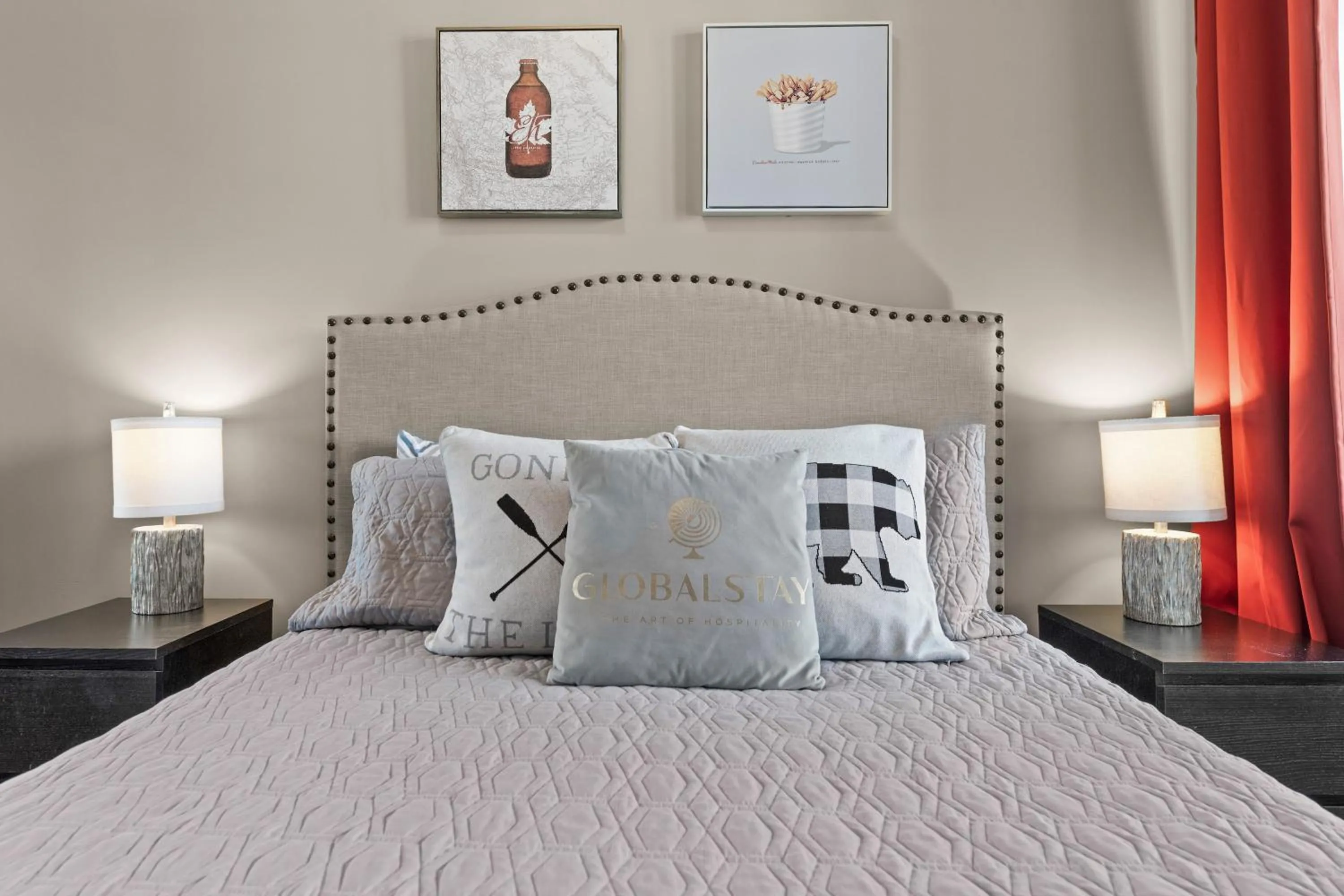 Bed in GlobalStay Downtown Calgary Condos