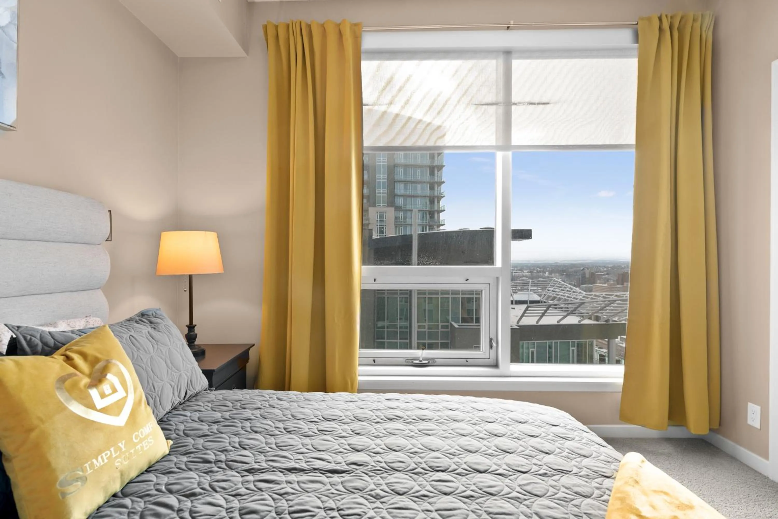 Bedroom, Bed in Stylish Downtown Condos by GLOBALSTAY