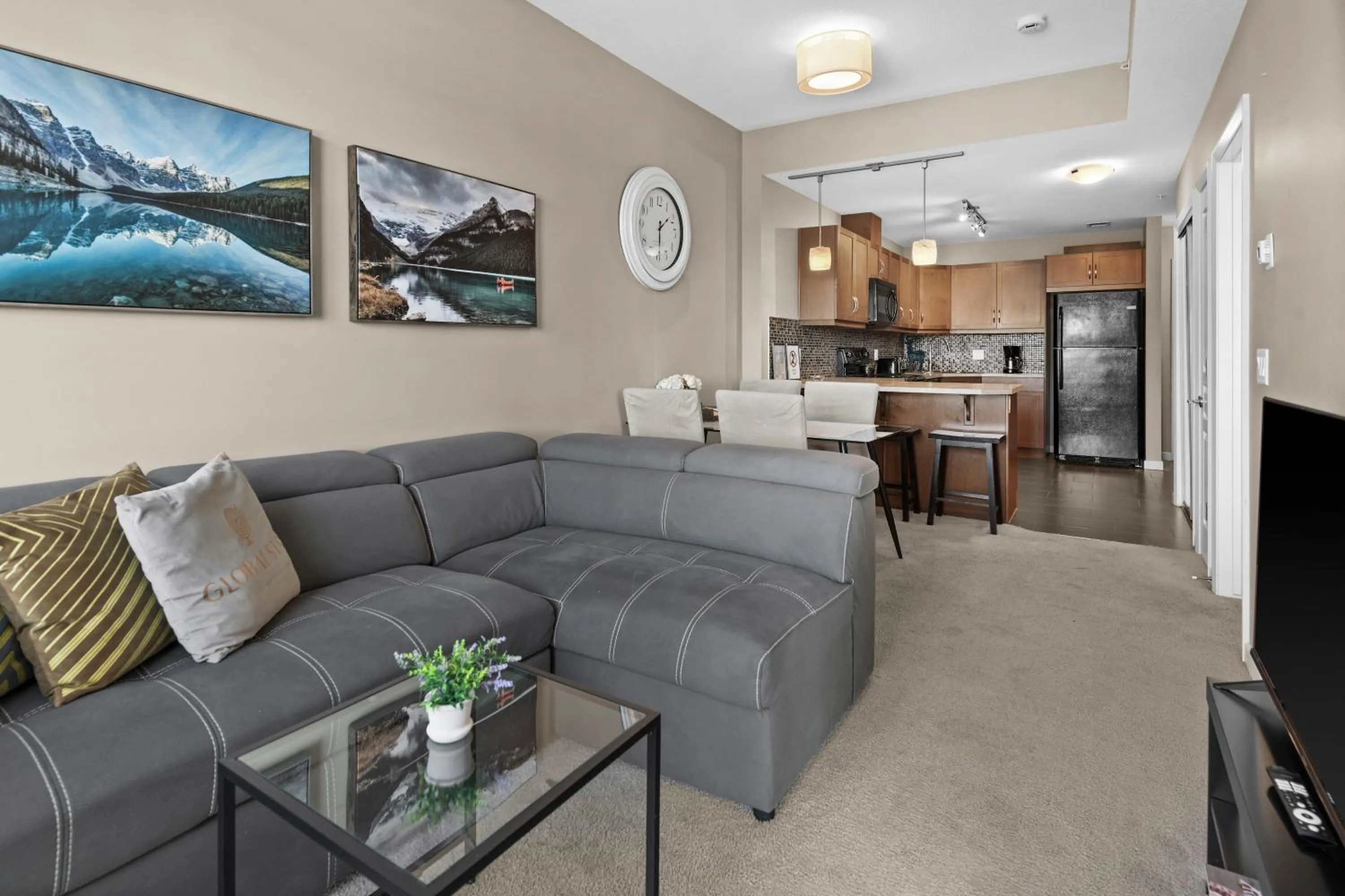 Kitchen or kitchenette in GlobalStay Downtown Calgary Condos