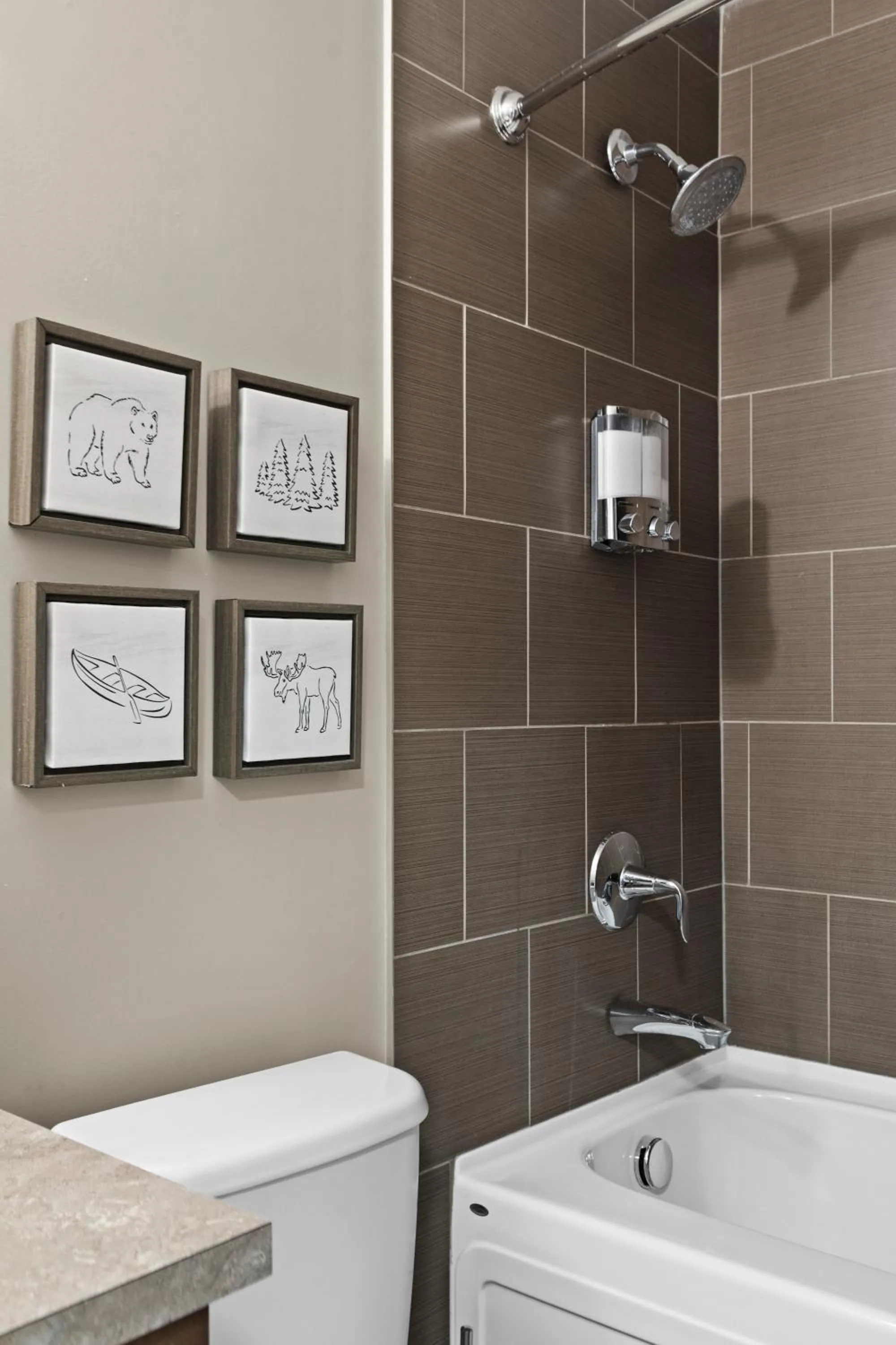 Shower in GlobalStay Downtown Calgary Condos