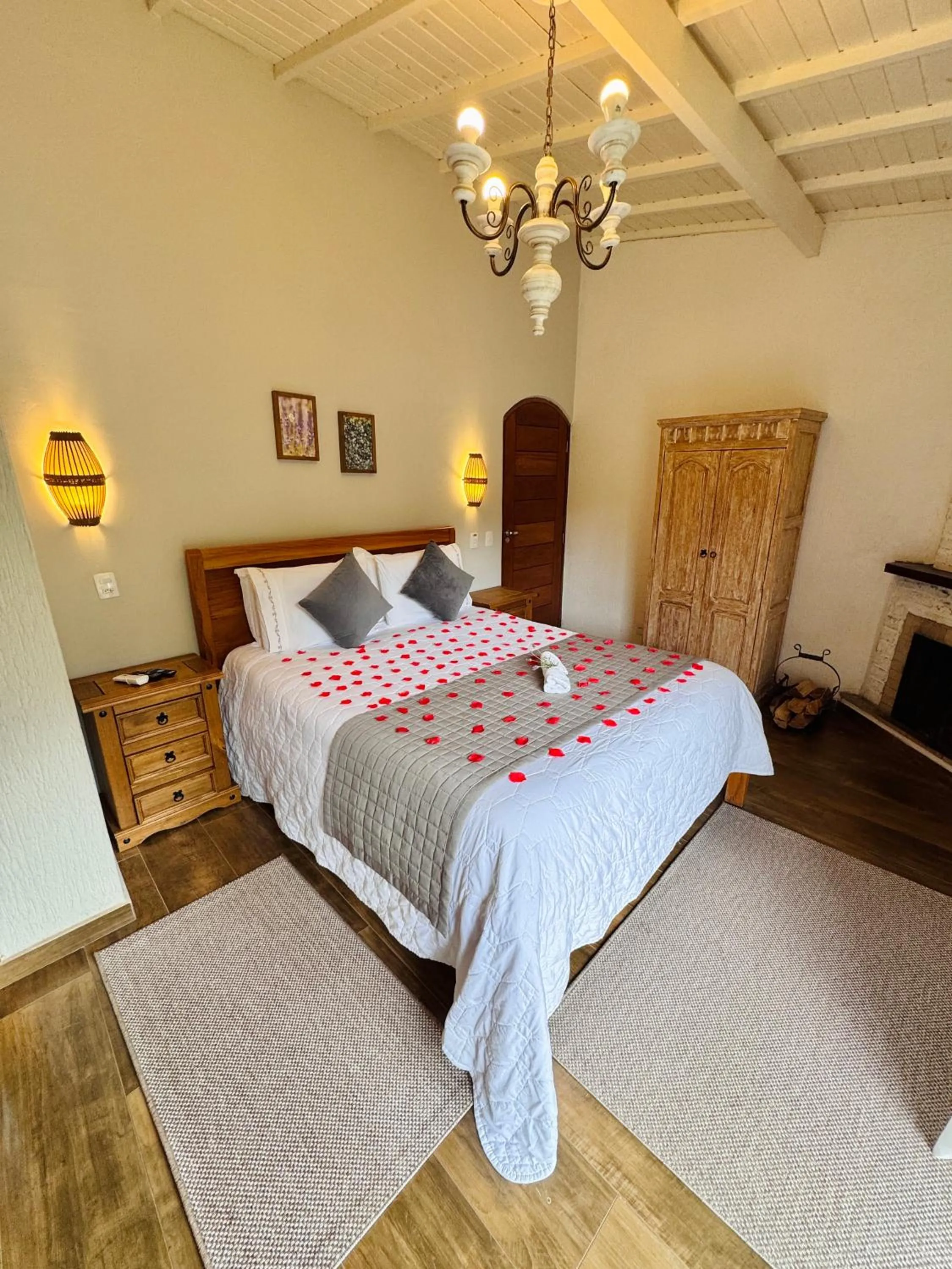 TV and multimedia, Bed in Pousada Villa Monte Verde