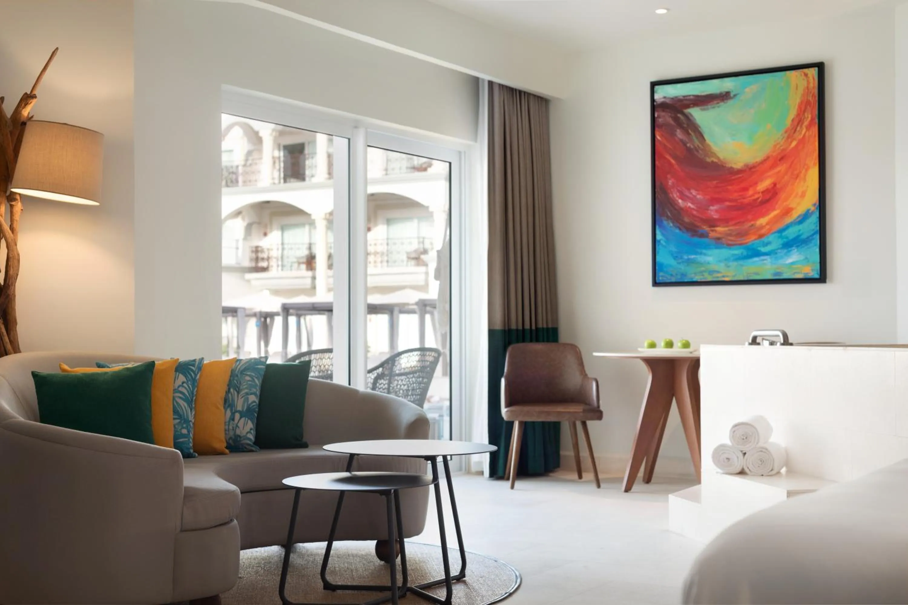 View (from property/room), Bed in Hyatt Vivid Playa Del Carmen All-Inclusive Adult Only Resort