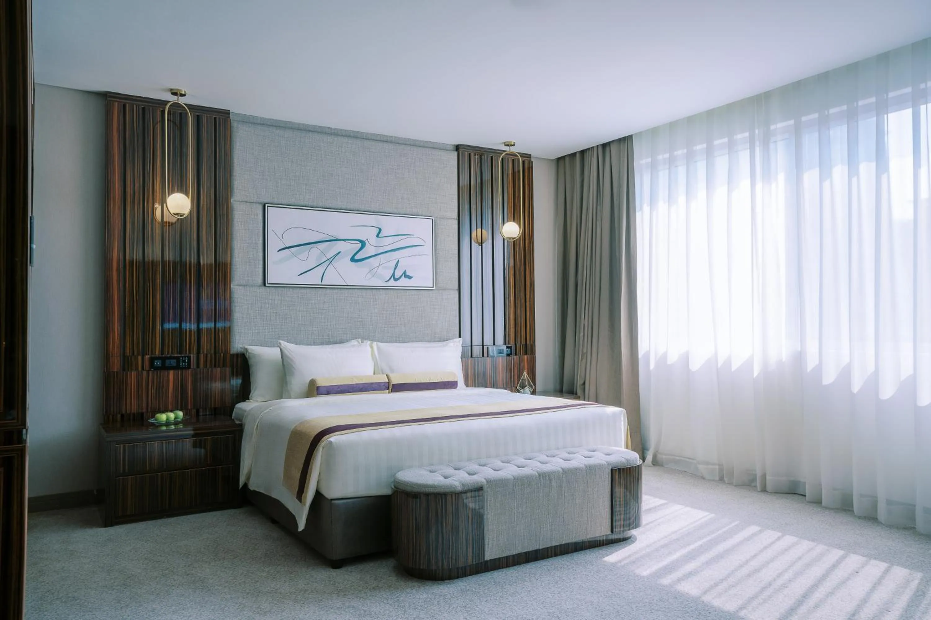 Bed in Khalidia Palace Hotel Dubai by Mourouj Gloria