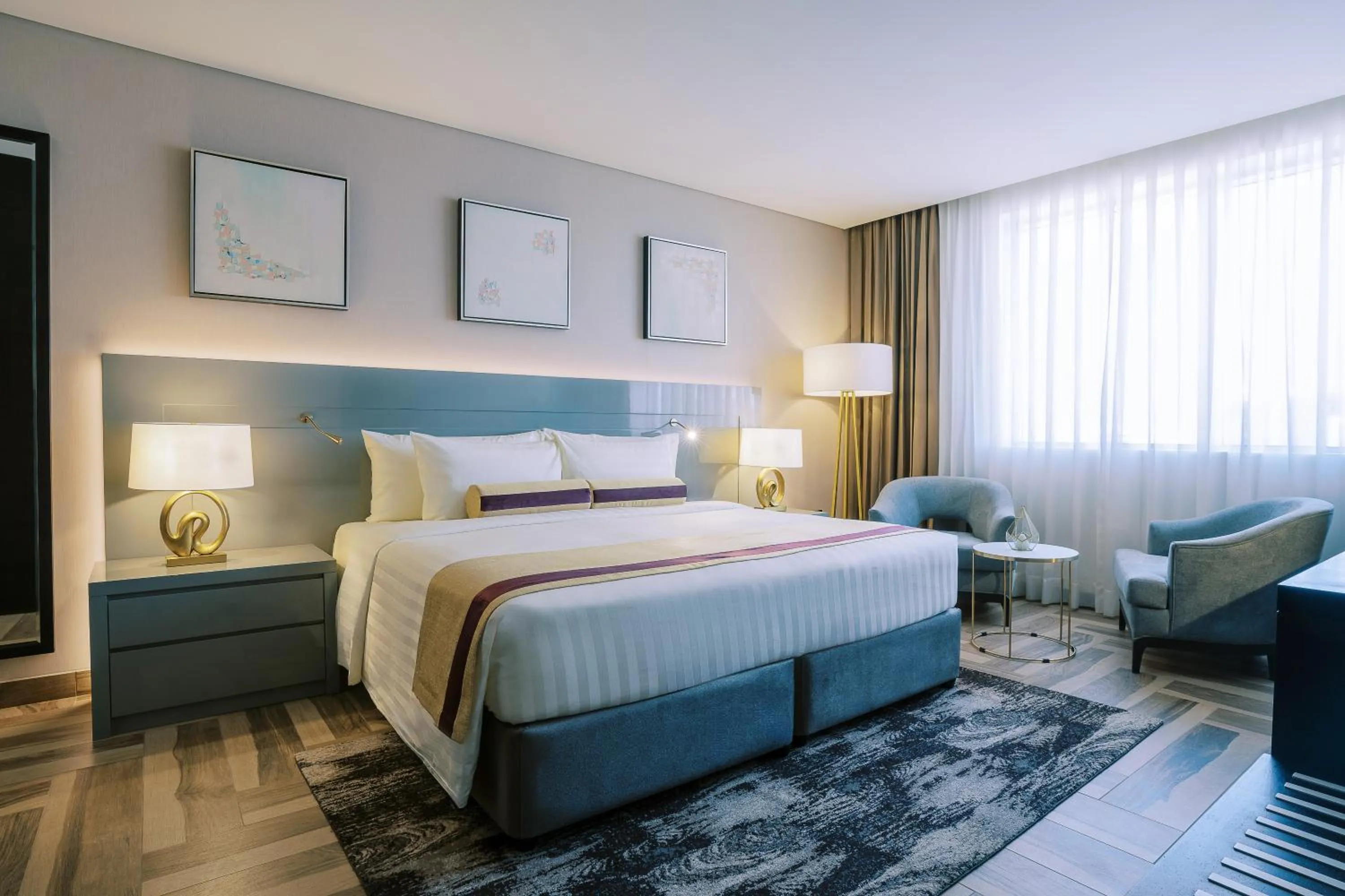 Bed in Khalidia Palace Hotel Dubai by Mourouj Gloria