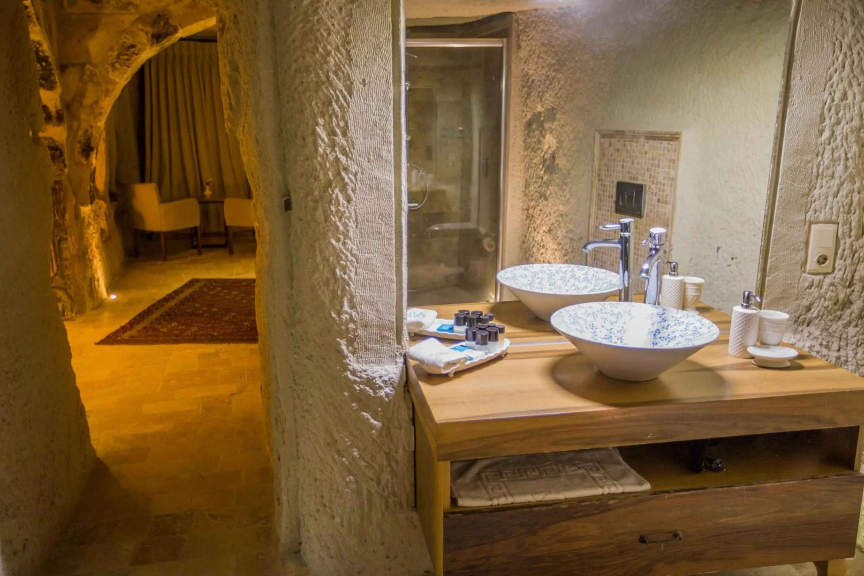 Shower in Azure Cave Suites - Cappadocia