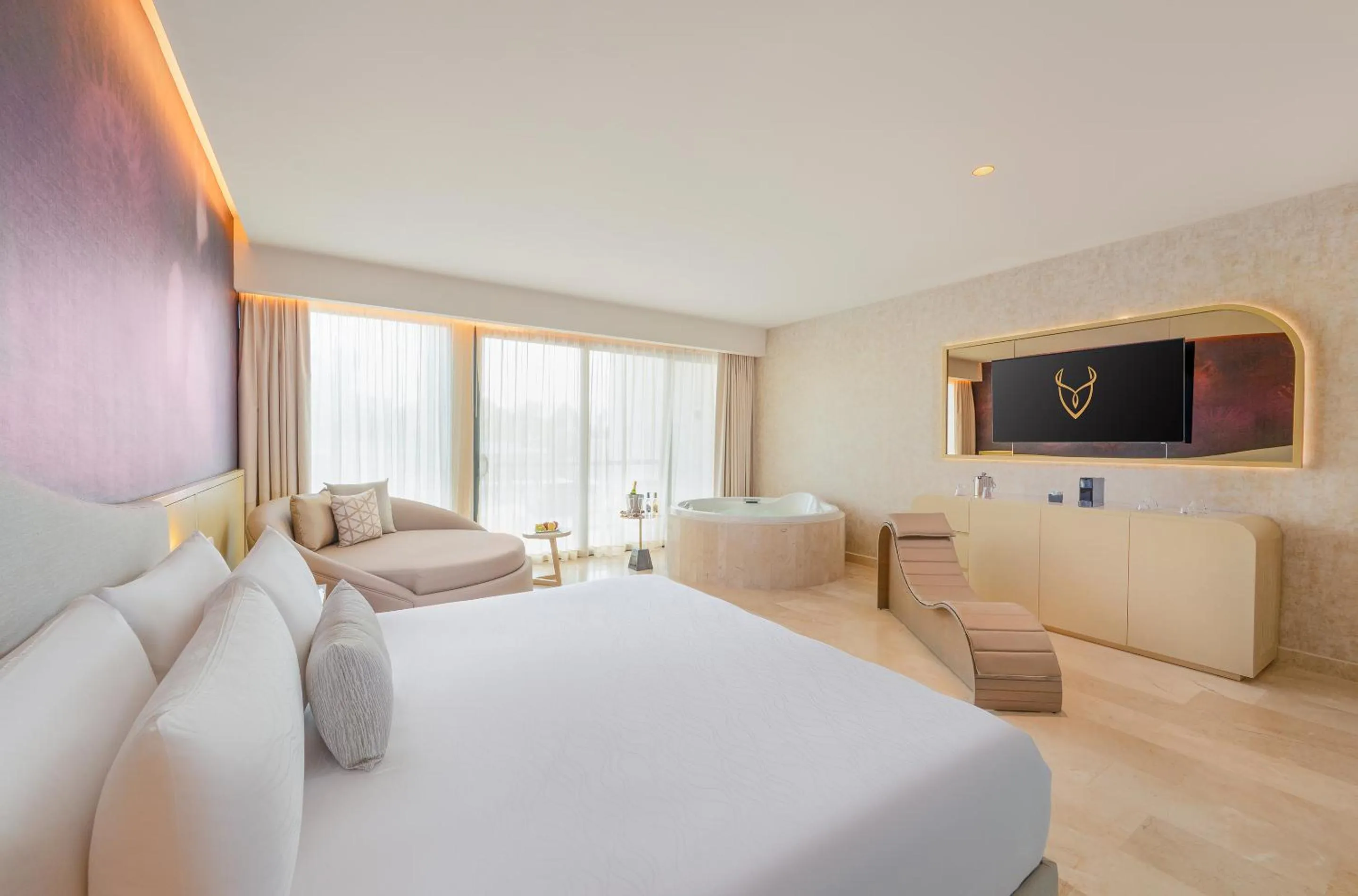 Hot Tub, Bed in Desire Riviera Maya Resort All Inclusive - Couples Only