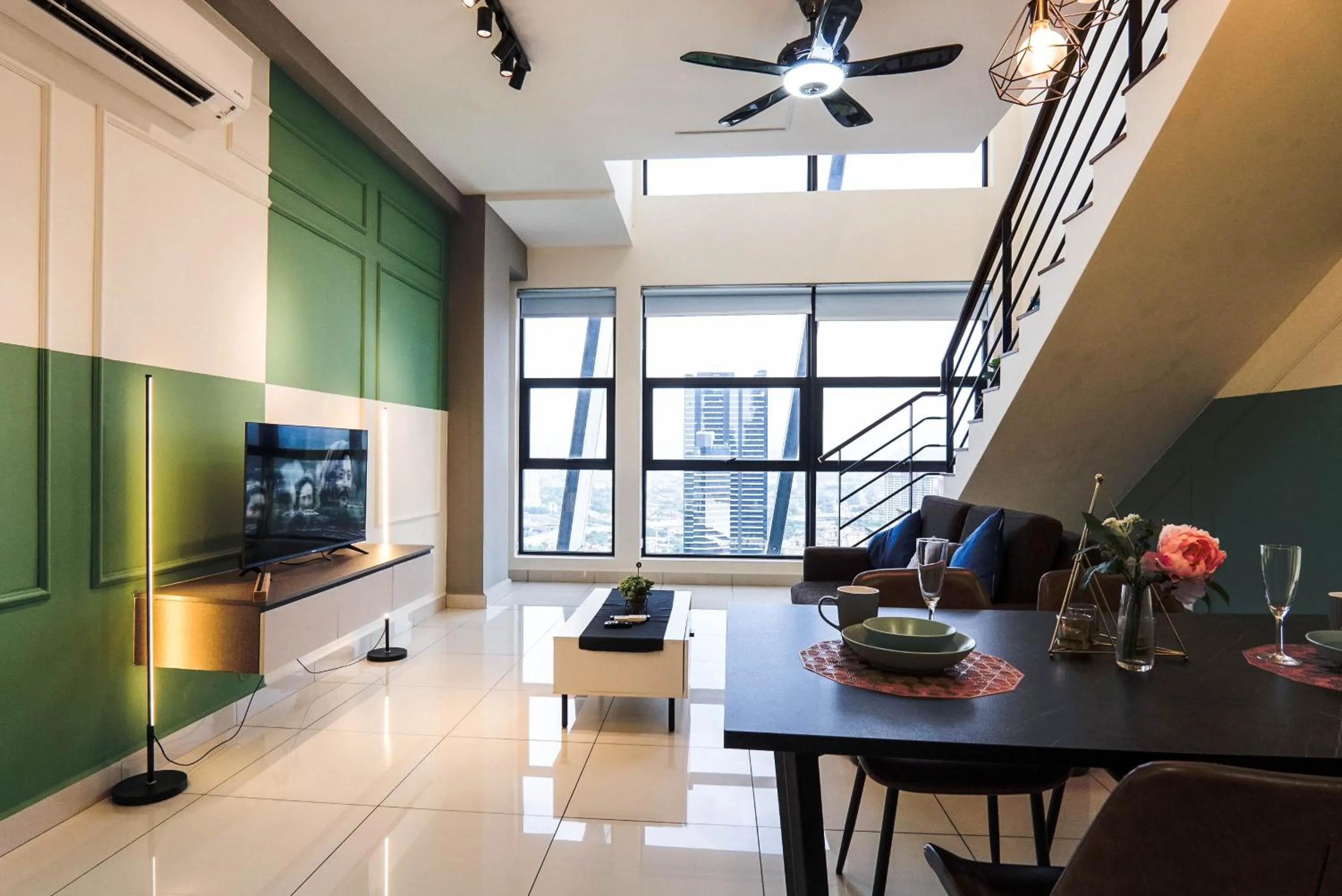 Living room in Arte Mont Kiara by Airhost