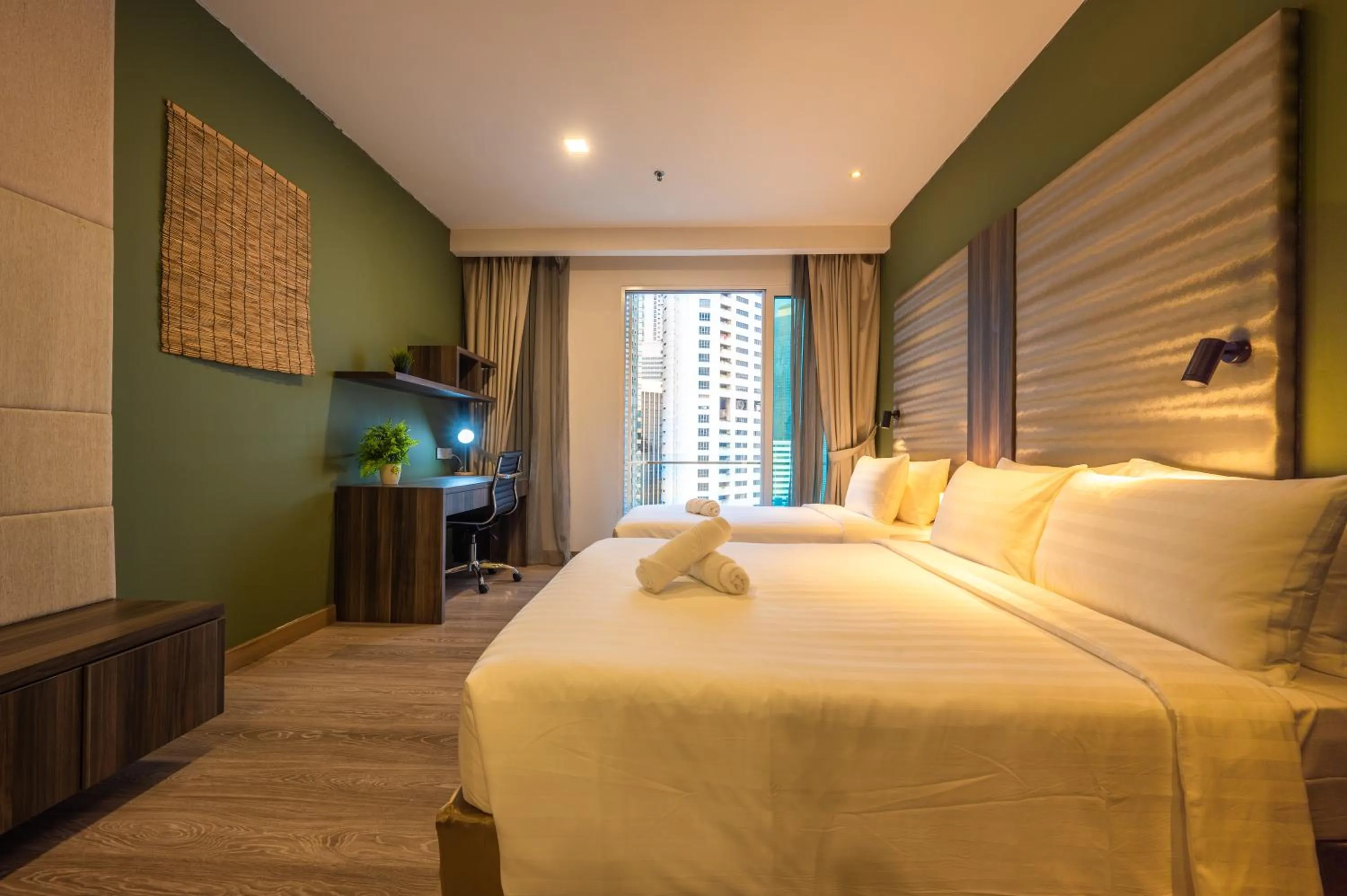 Photo of the whole room, Bed in Greystone One Bukit Ceylon