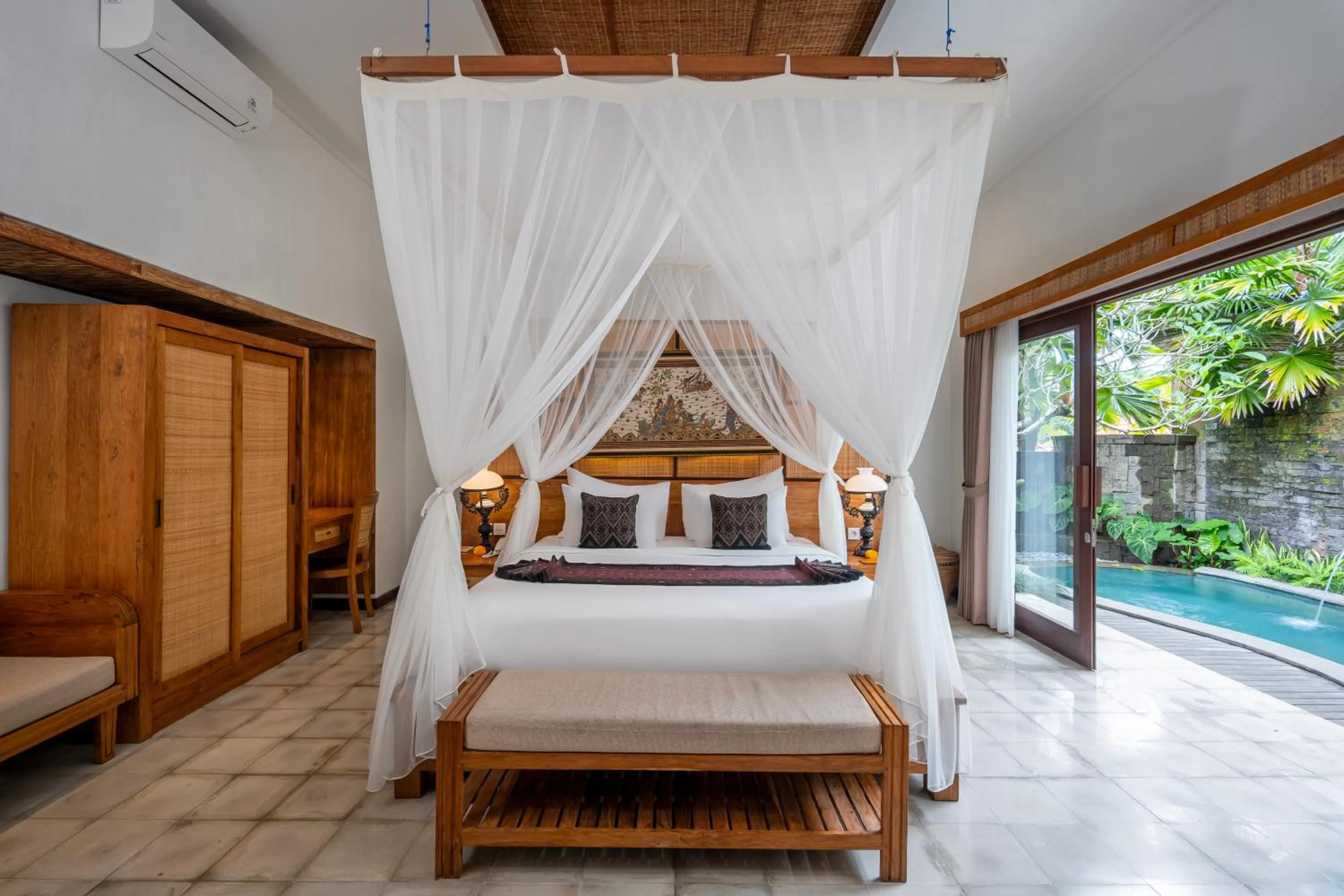 Bed in Govala Ubud Villas & SPA