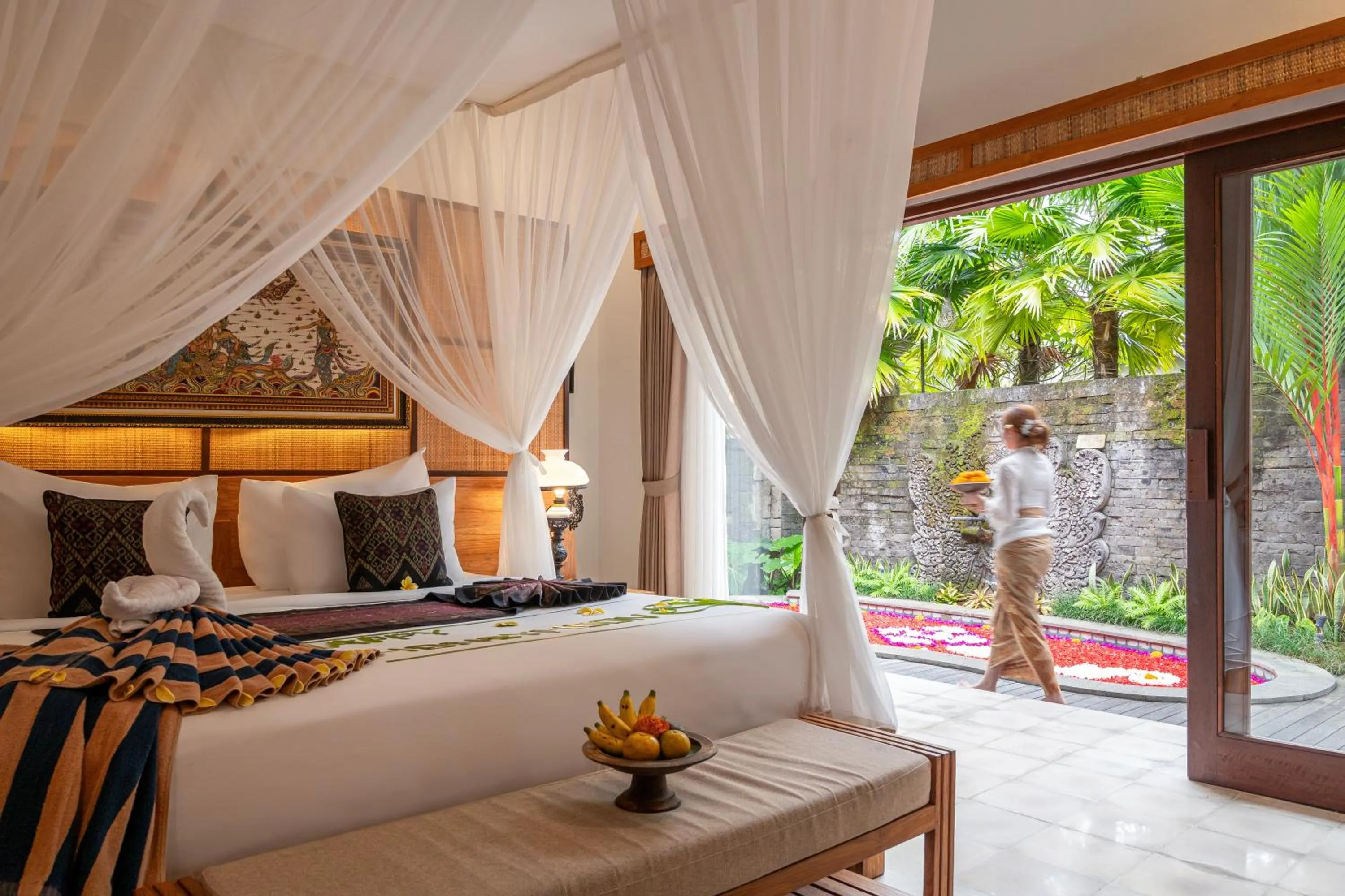 Bed in Govala Ubud Villas & SPA