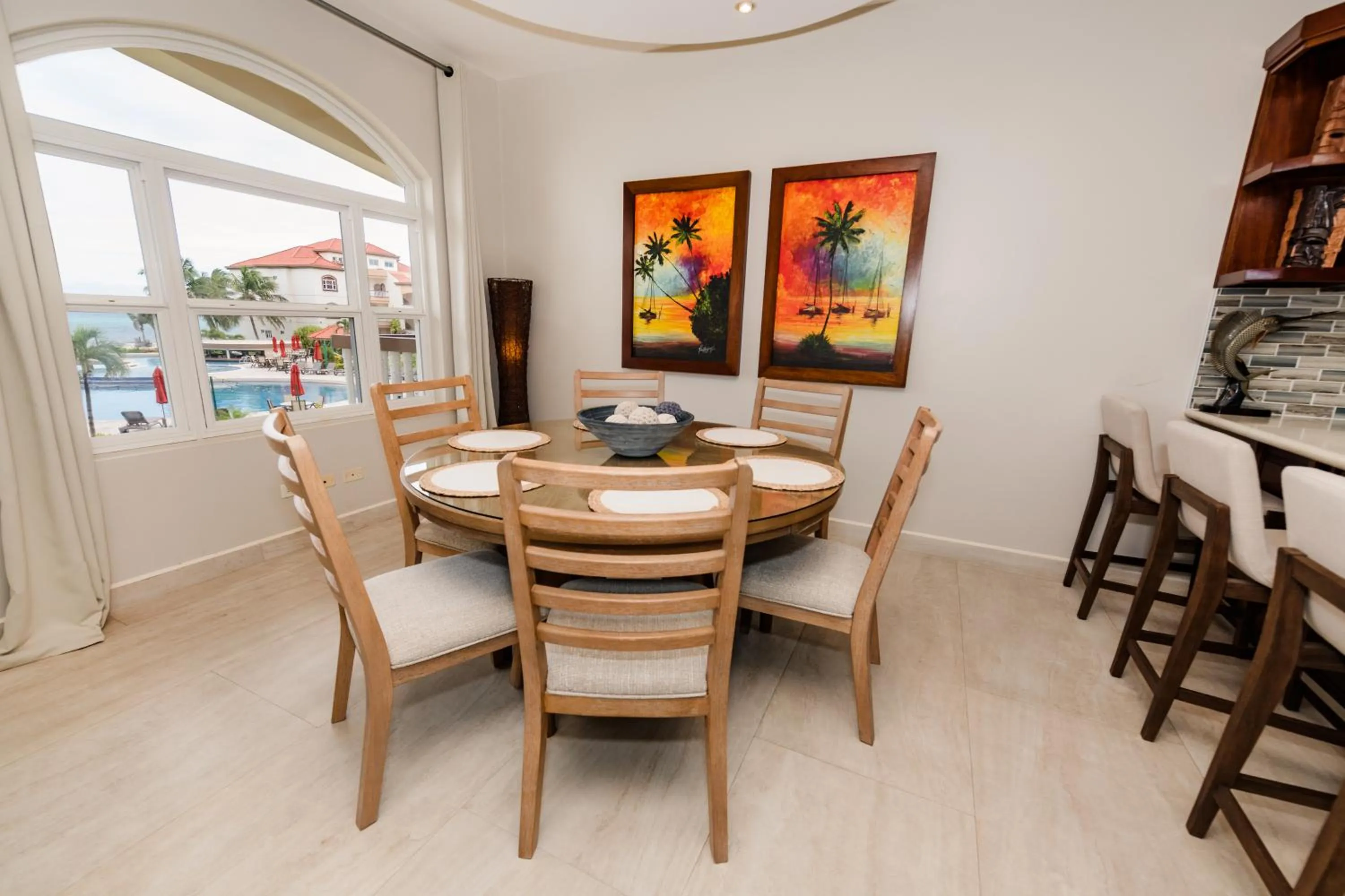 Dining area in Grand Caribe Belize