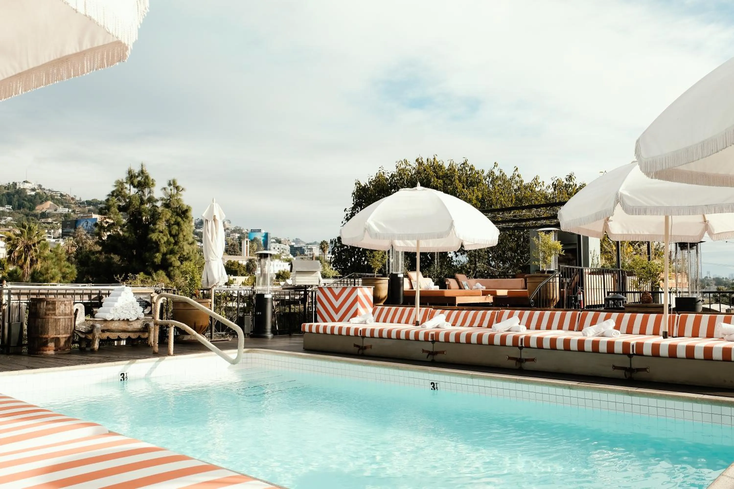 Pool view in Petit Ermitage