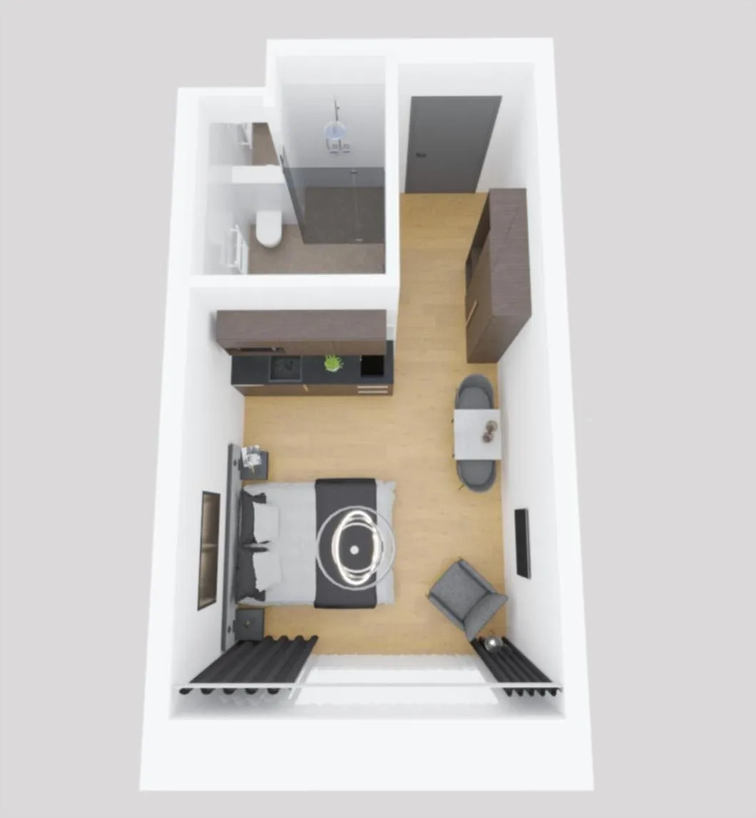 Floor plan in MOOI Apartments Schlieren