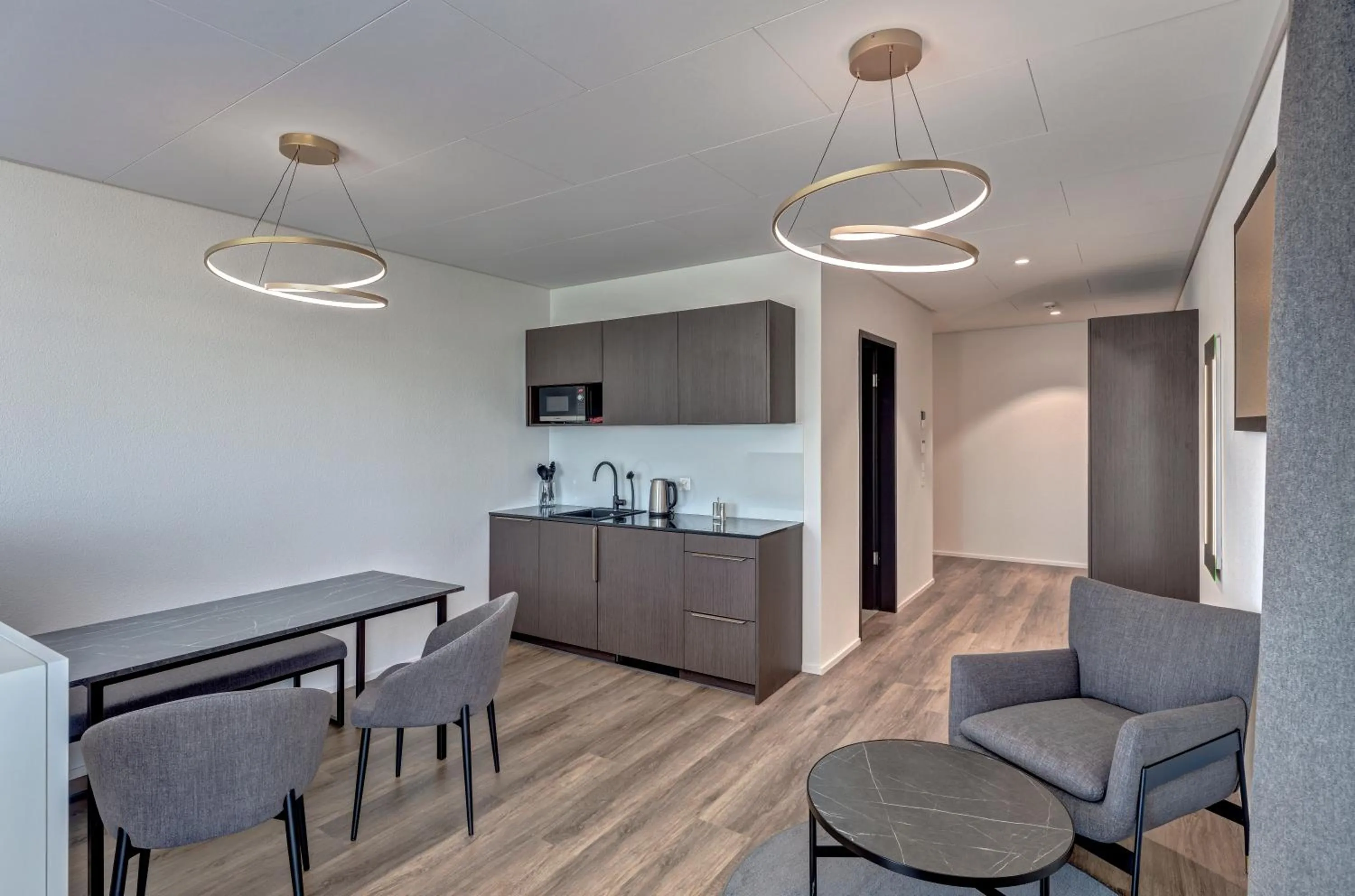 Seating area in MOOI Apartments Schlieren