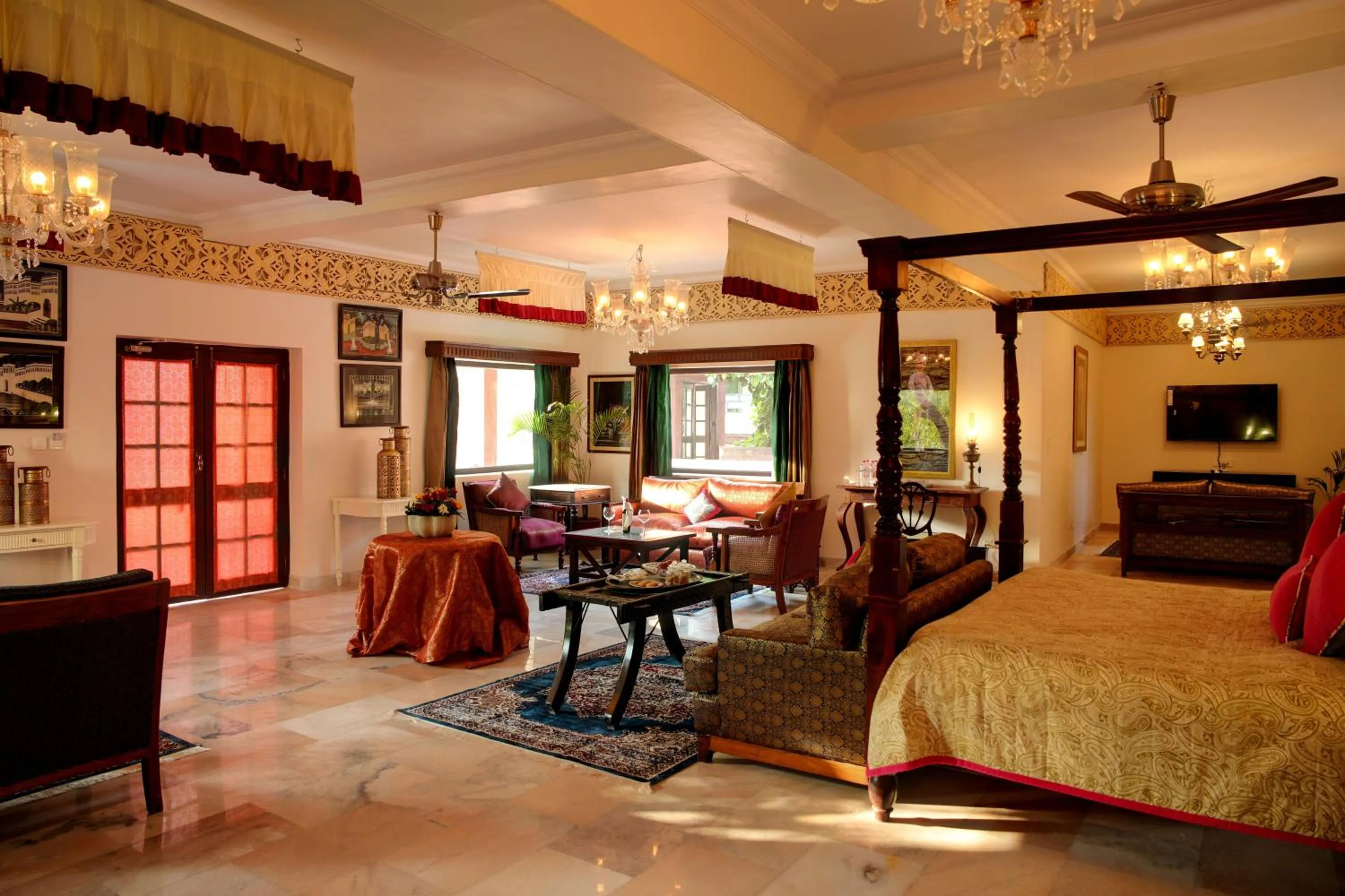 Seating area in Ranbanka Palace