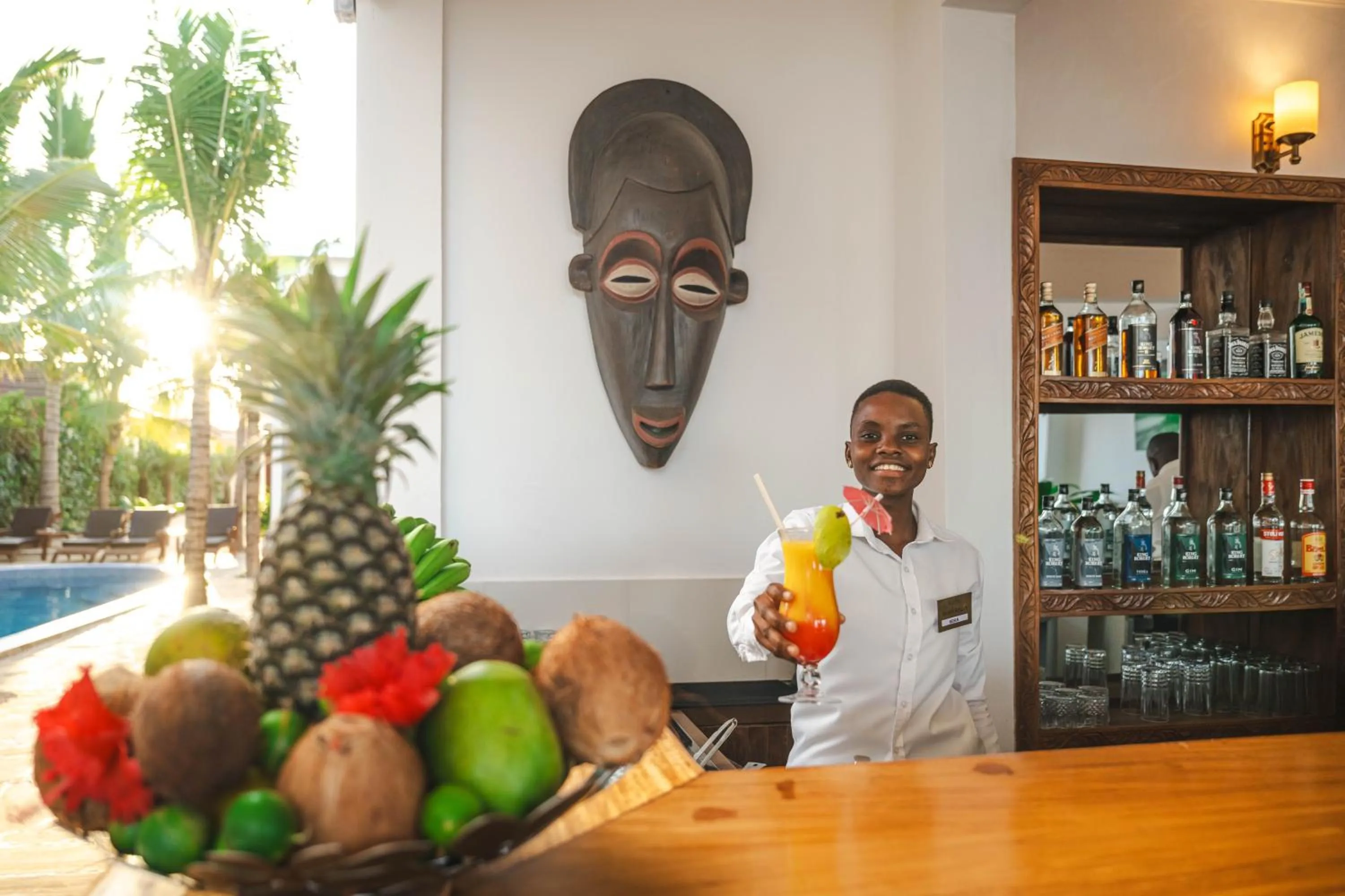 Food and drinks in Karibu Beach Resort