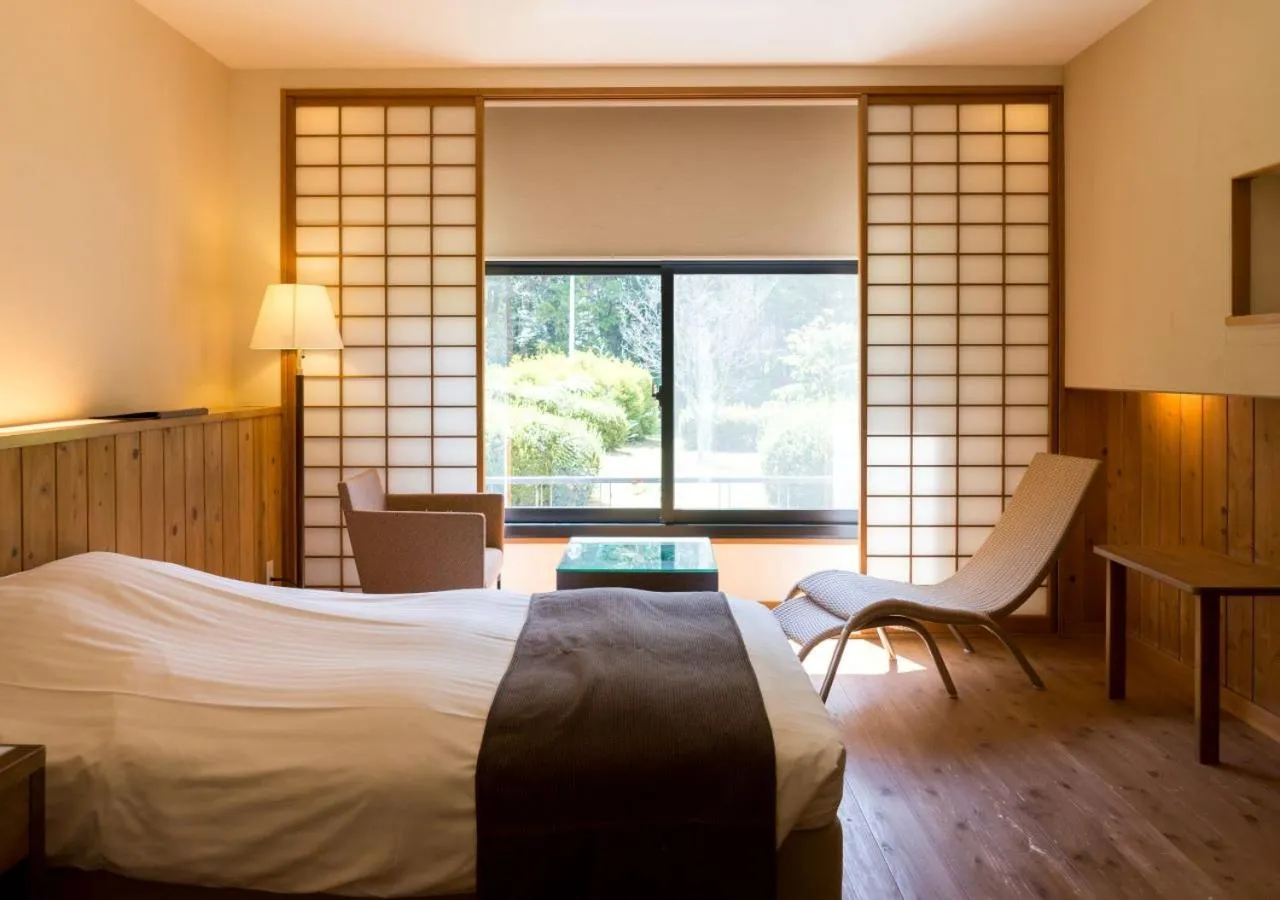 Bed in Yatsugatake Hotel Fuuka