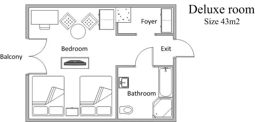 Deluxe Twin Room in White House Hotel Deluxe Twin Room in White House Hotel