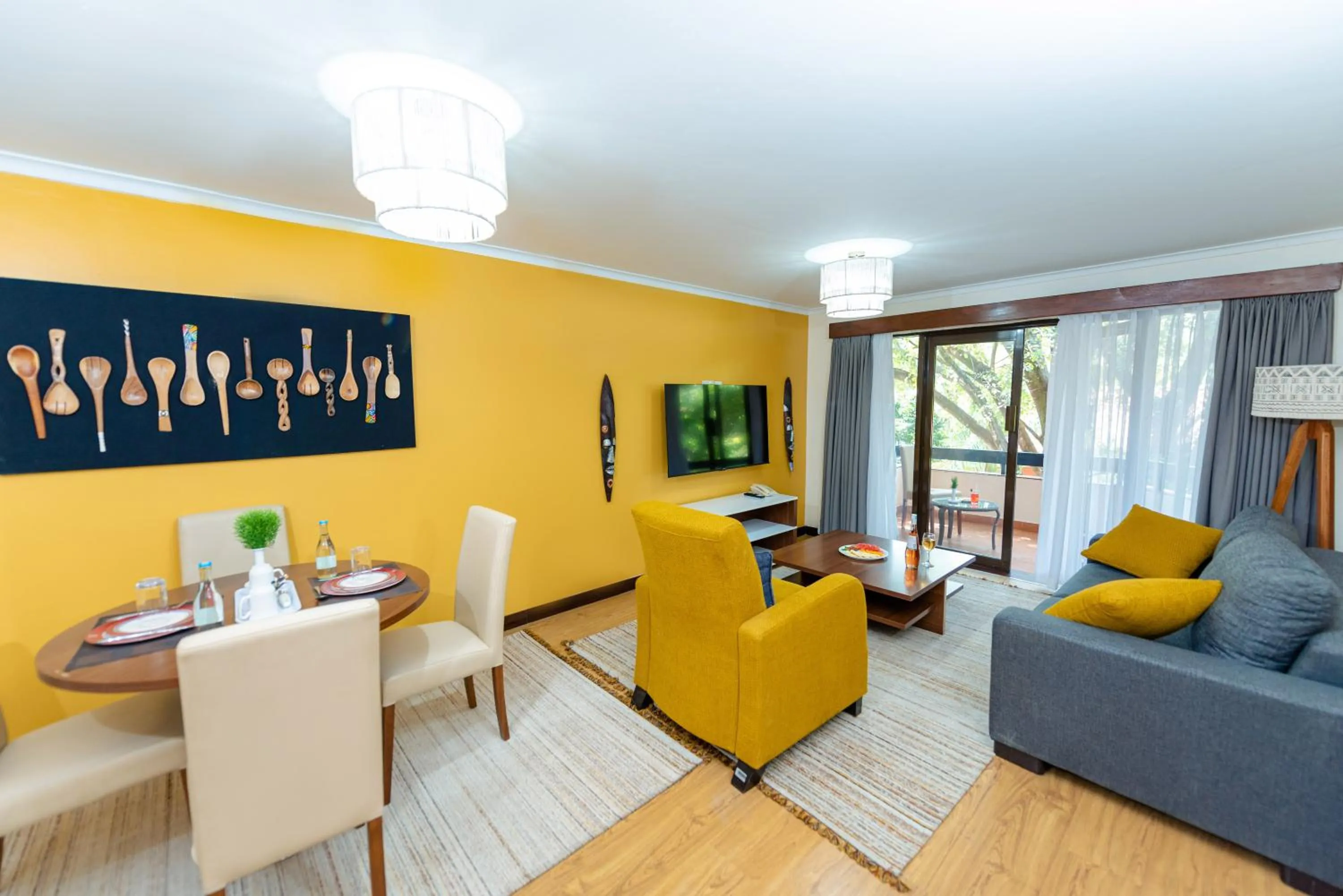 Living room in Heri Heights Hotel Apartments, SureStay Collection by Best Western