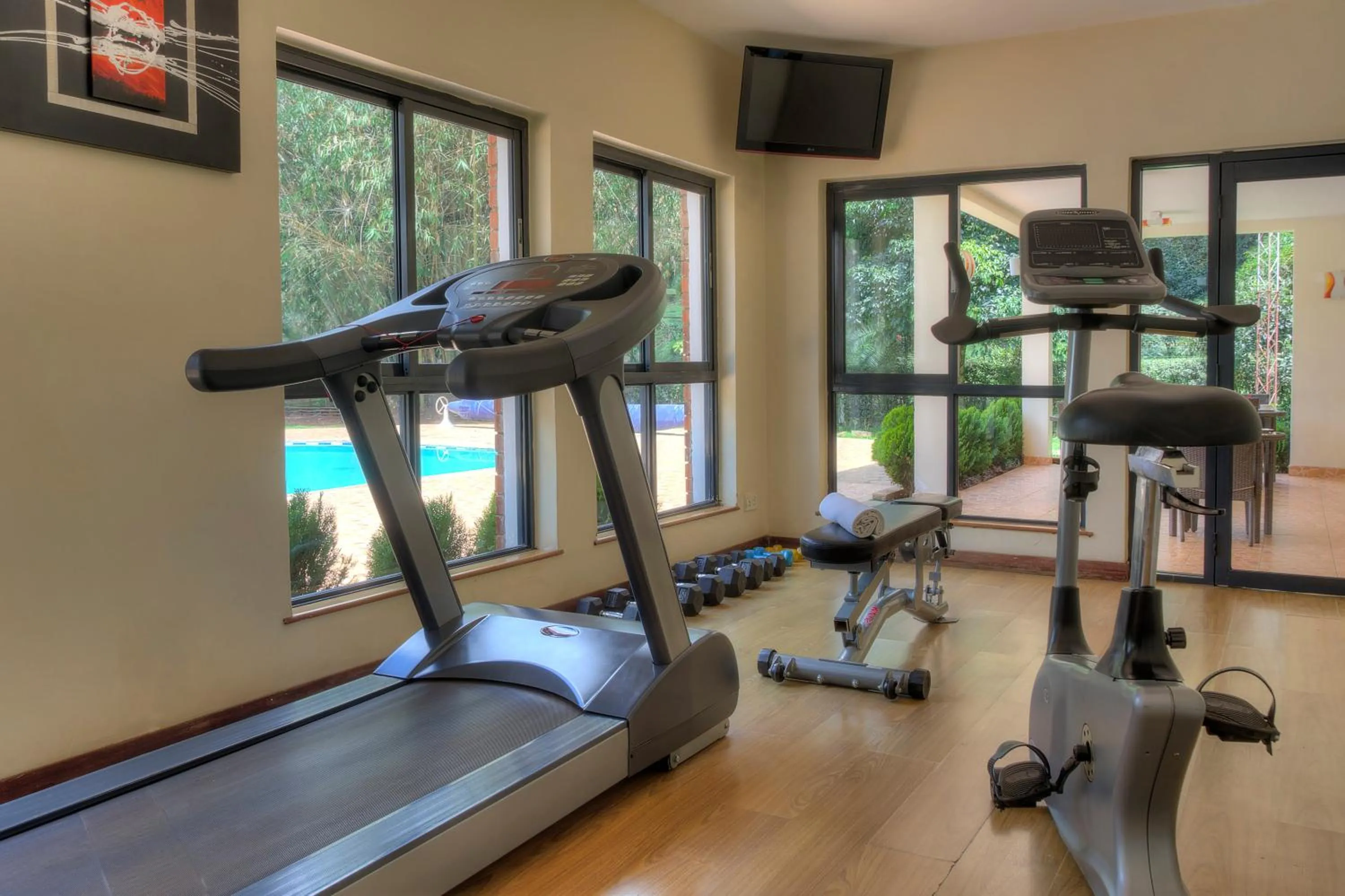 Fitness centre/facilities in Heri Heights Hotel Apartments, SureStay Collection by Best Western