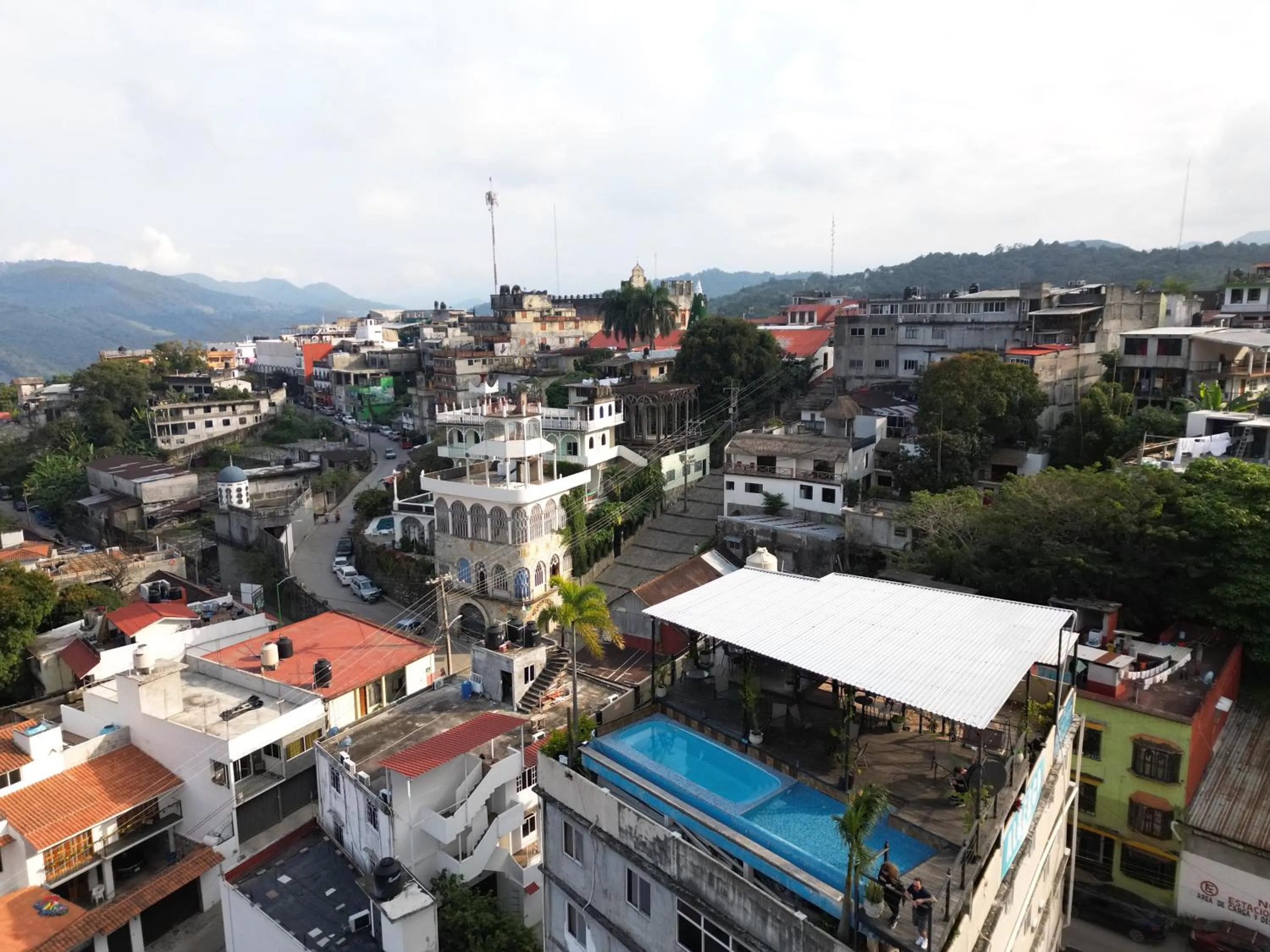 Bird's eye view in ROOF TOP Hotel XILITLA