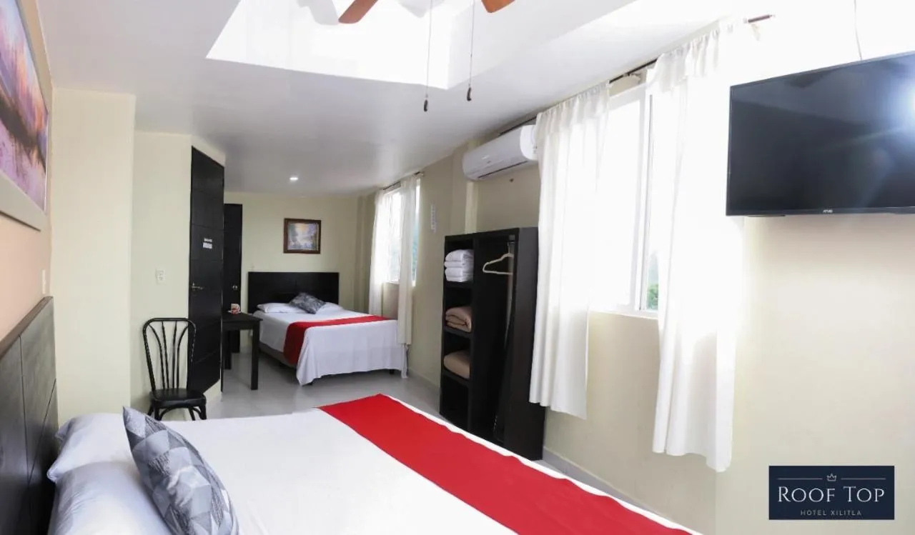 Bed in ROOF TOP Hotel XILITLA