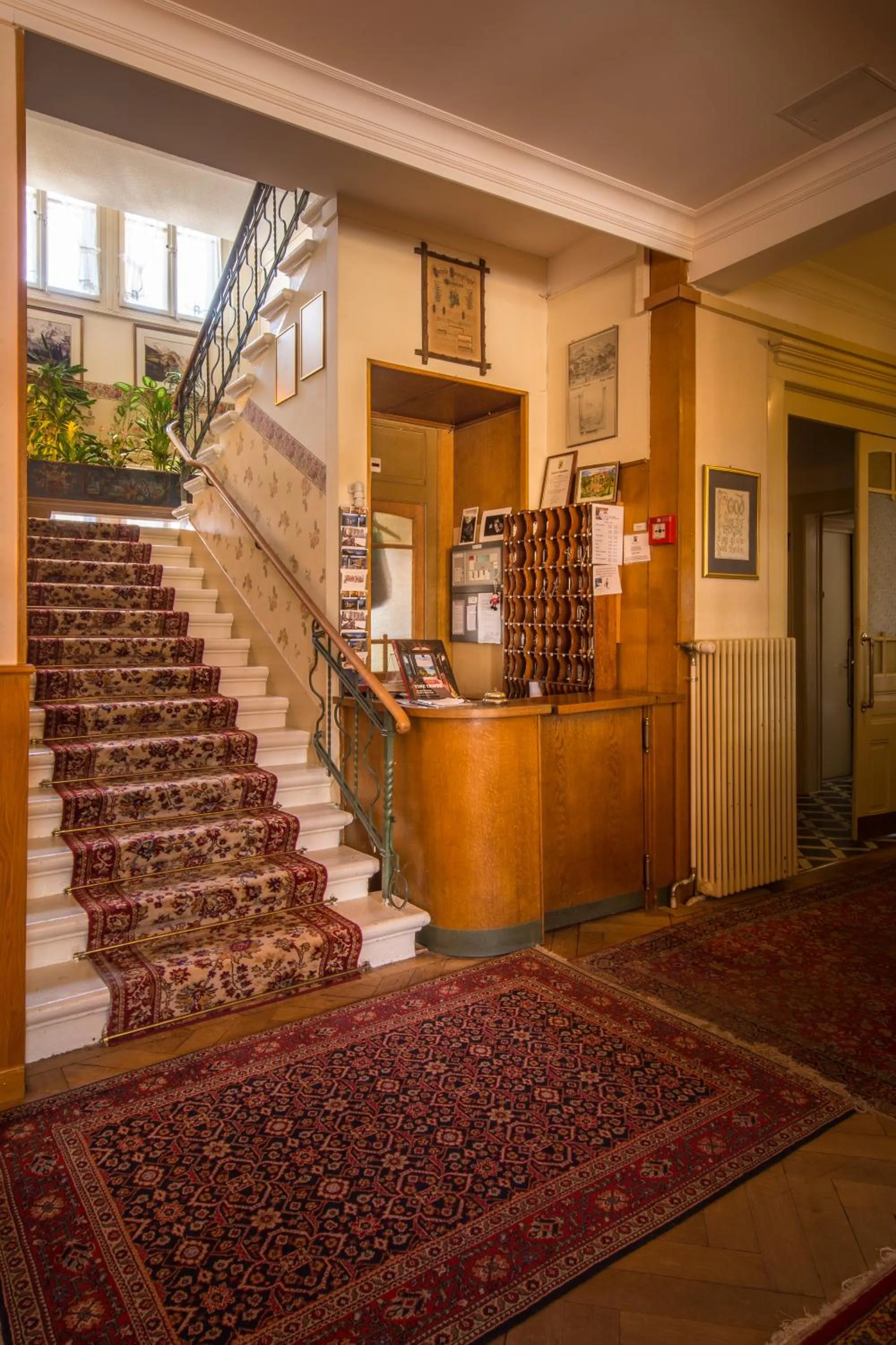 Lobby or reception in Historic Hotel Falken