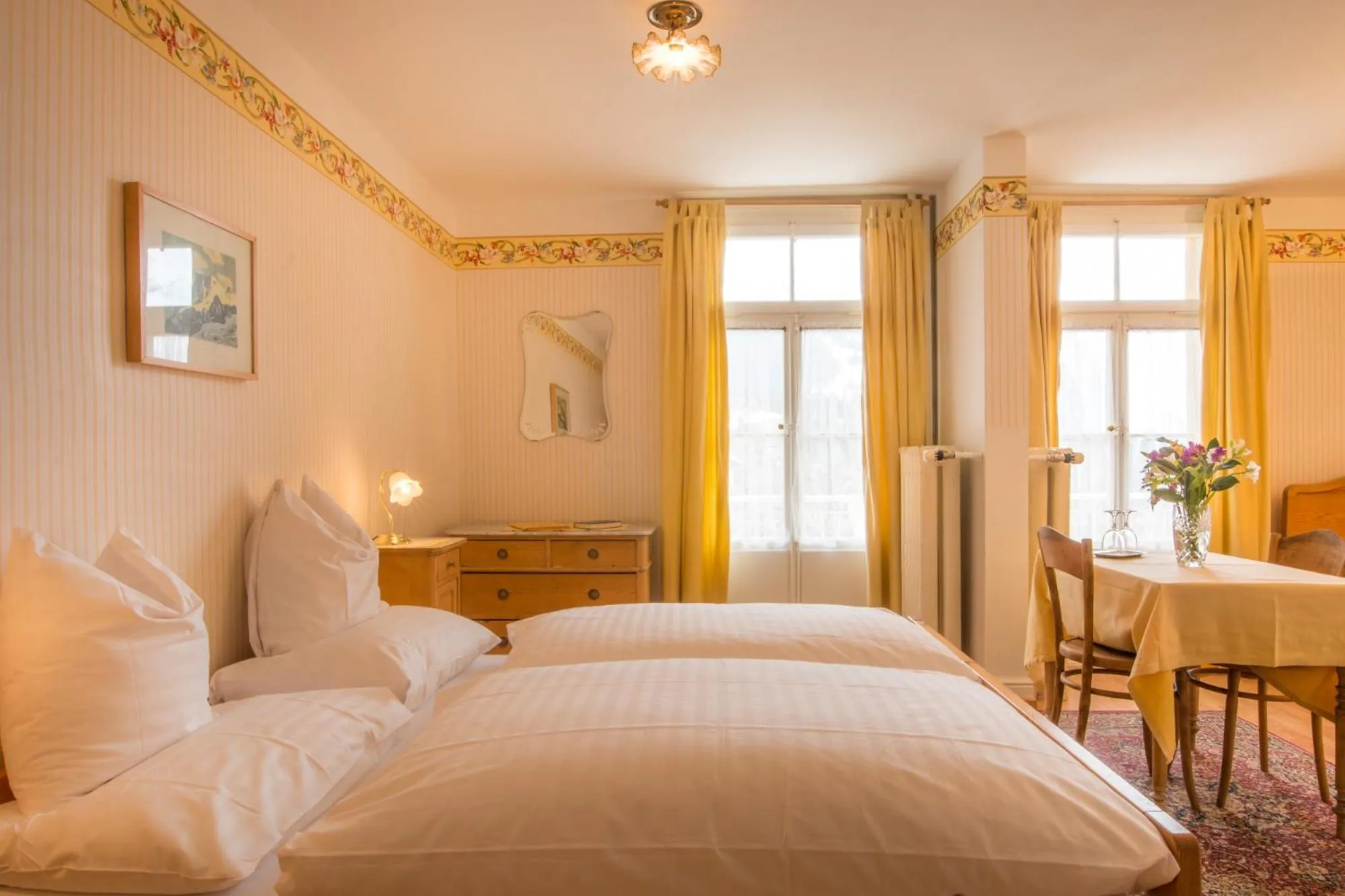 Bedroom, Bed in Historic Hotel Falken