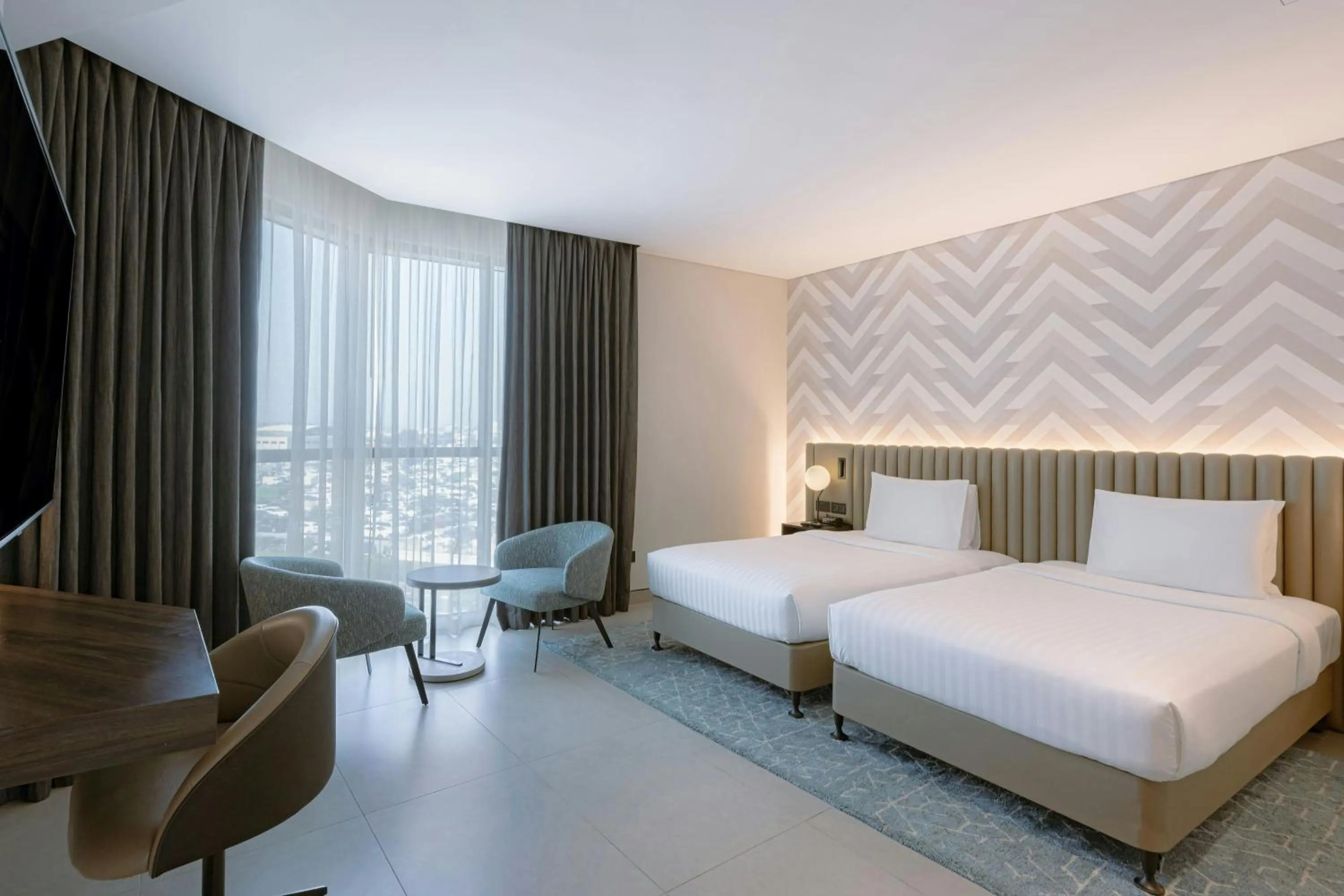 Bedroom, Bed in Courtyard by Marriott World Trade Centre, Dubai