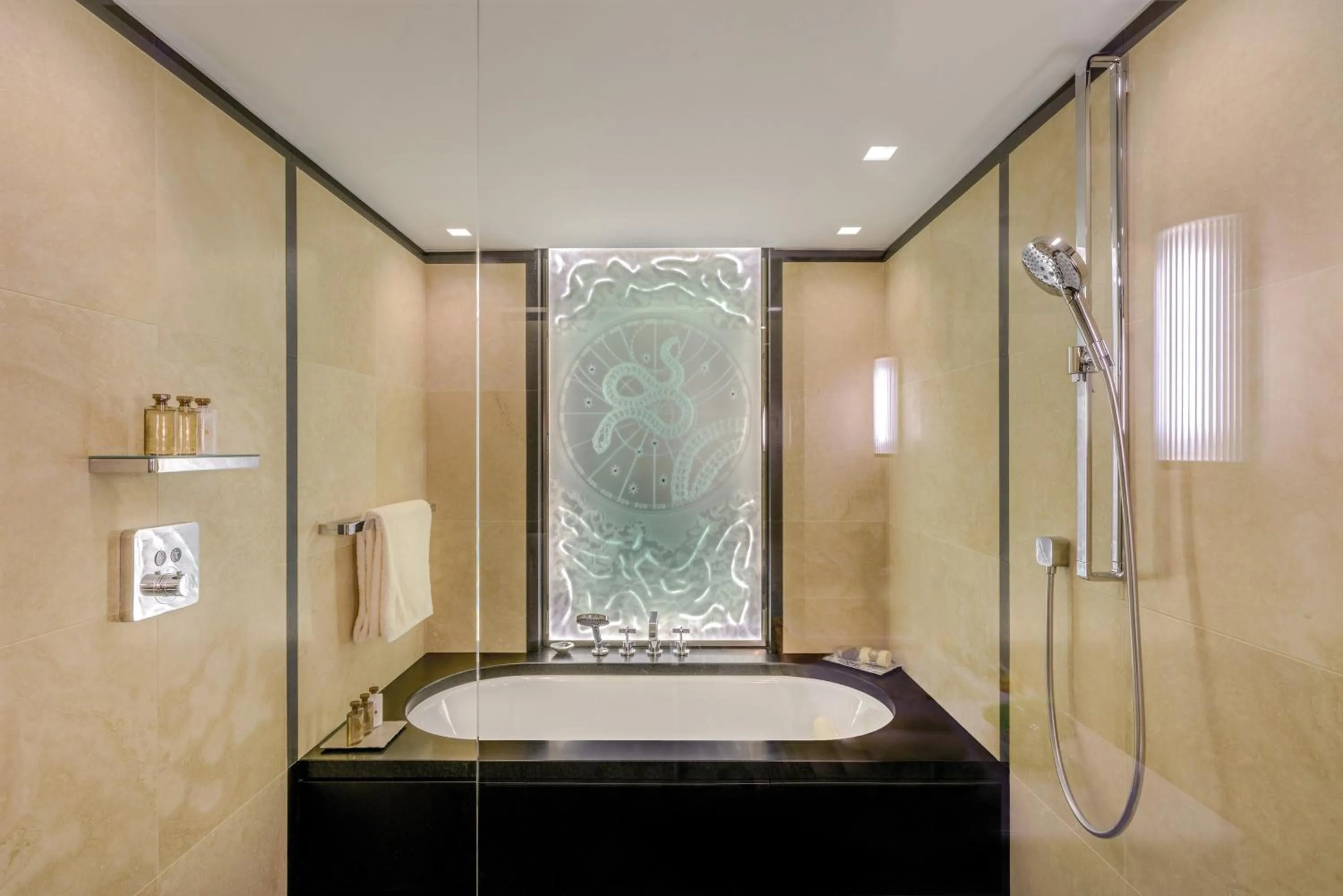 Shower in Bvlgari Hotel Paris