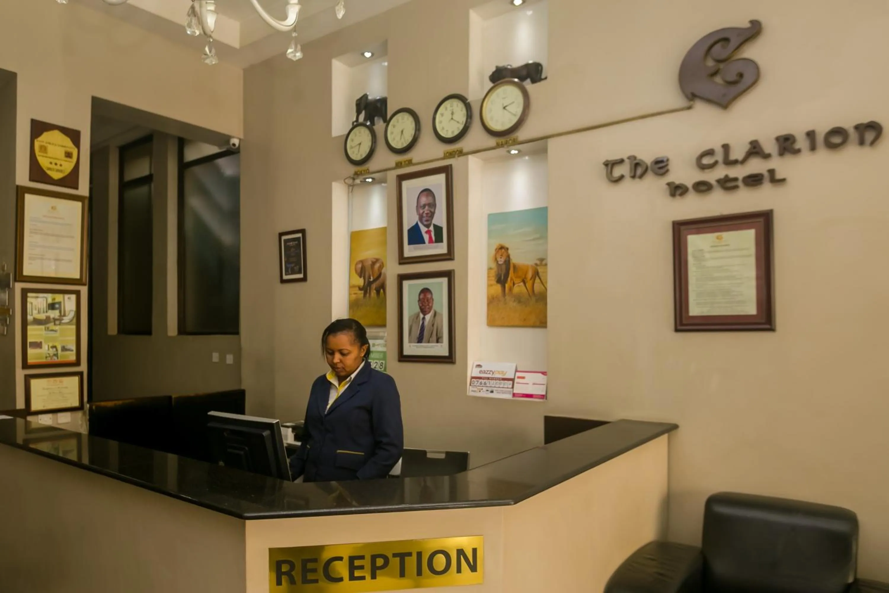 Lobby or reception in The Clarion Hotel