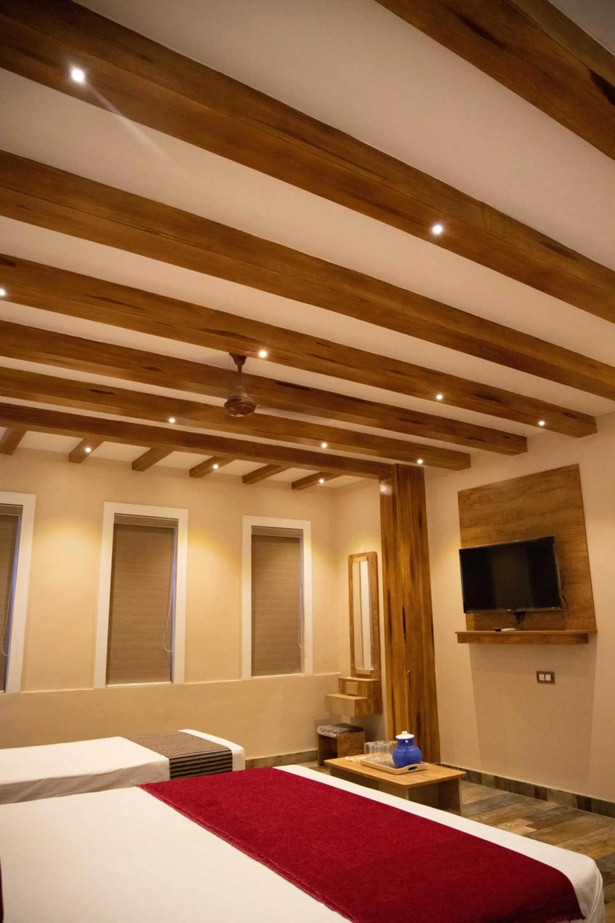 Bed in Hotel Ganesh Palace