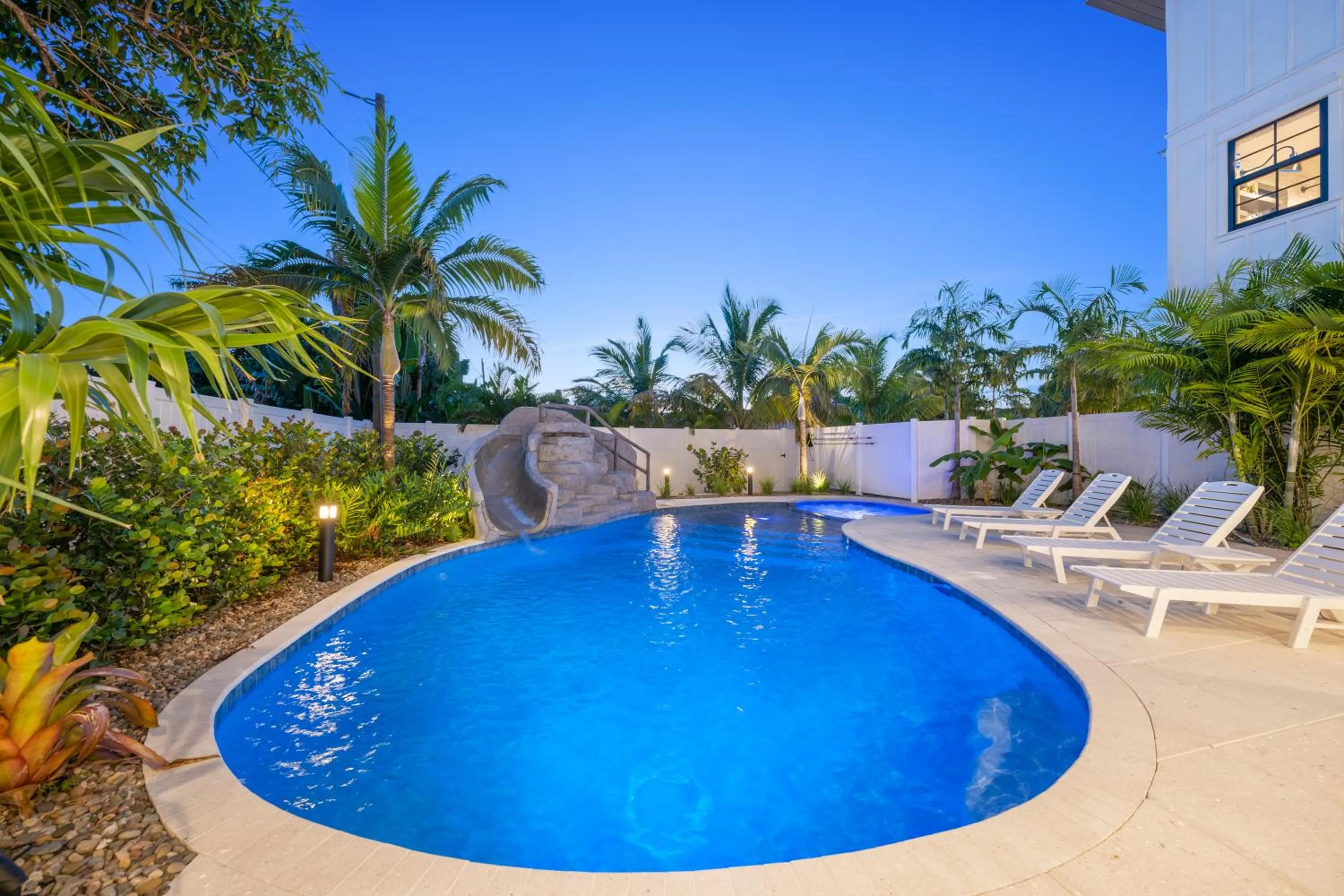 Pool view in Crescent Beach House