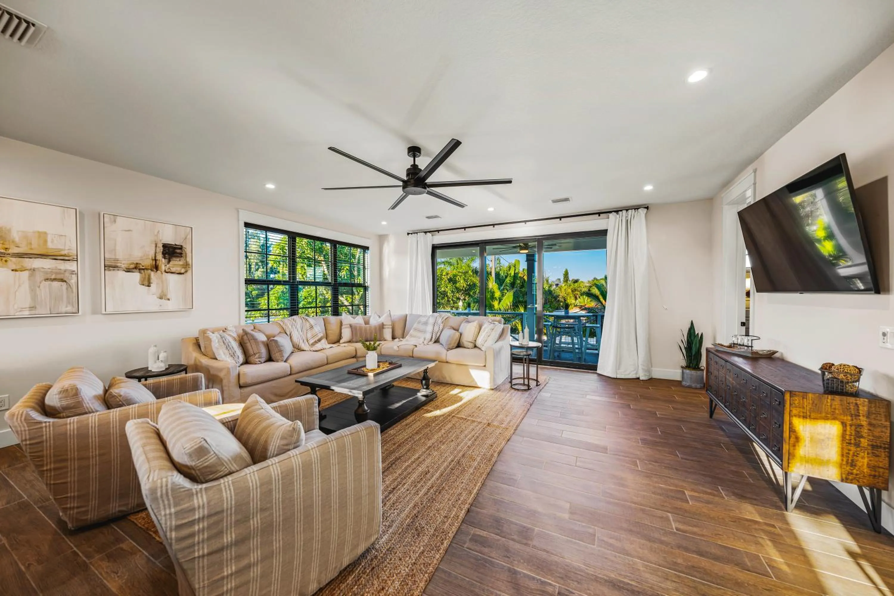 Living room in Crescent Beach House