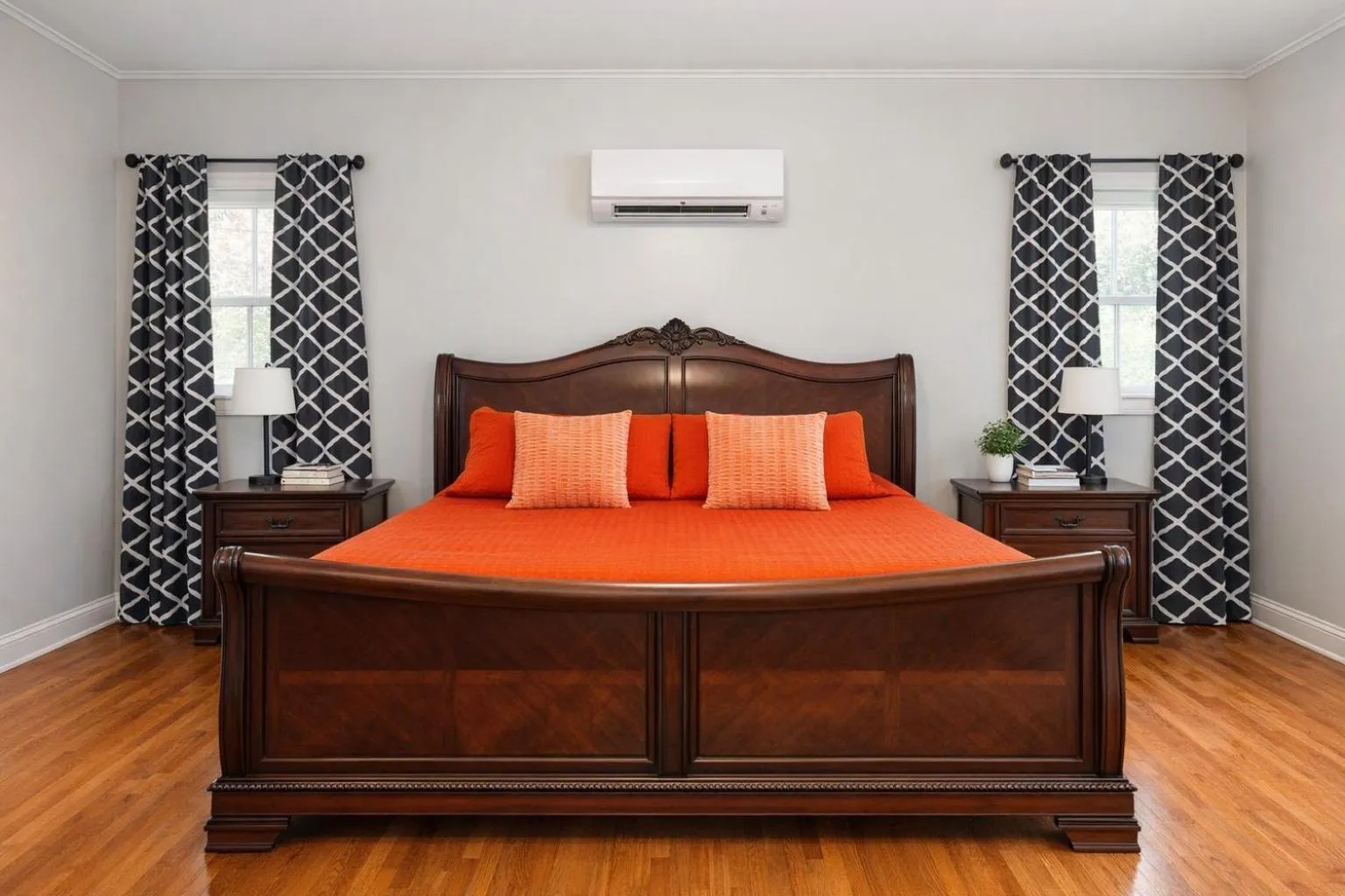 Bed in Luxury Villa with Hot Tub, Two Fire Pits, King Bed Suite, Game Room & Fenced Yard