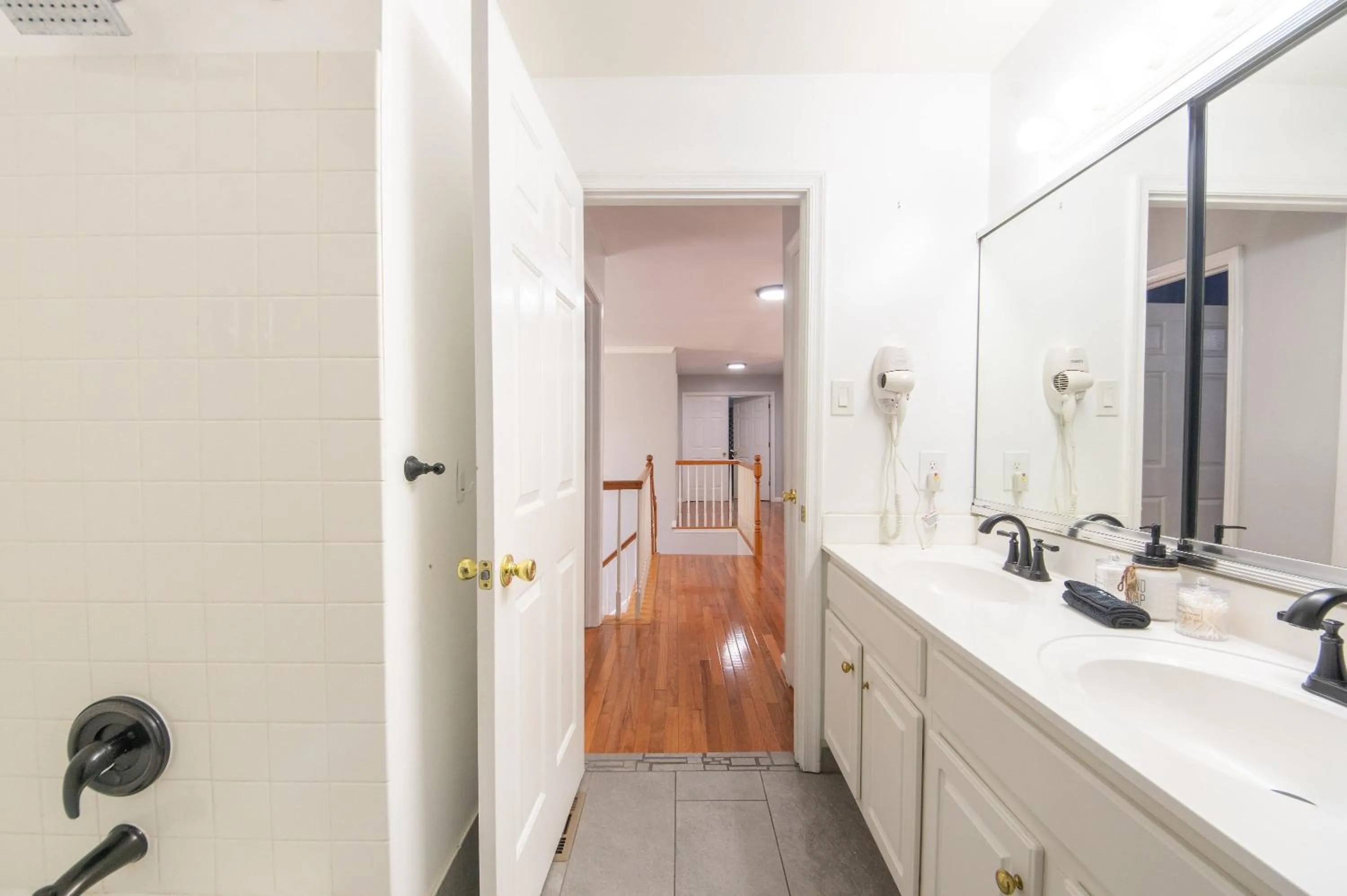 Shower in Luxury Villa with Hot Tub, Two Fire Pits, King Bed Suite, Game Room & Fenced Yard